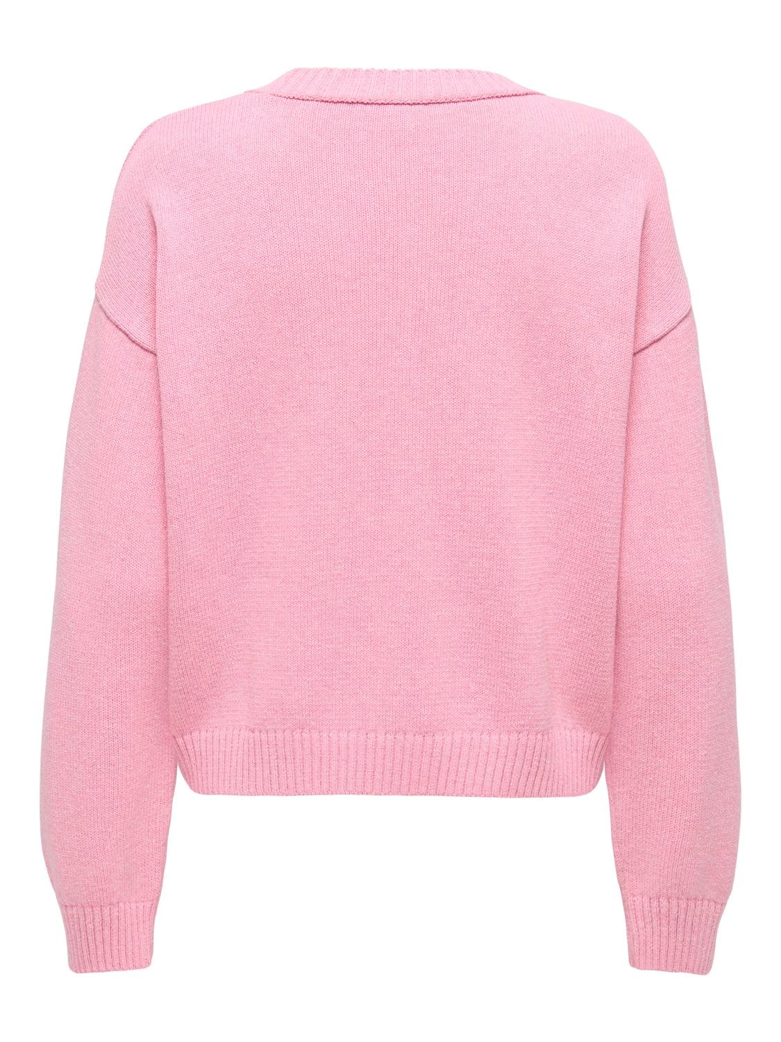 ONLY Strickpullover »ONLELISE LS O-NECK KNT« Baumwollmischung, , Rundhals