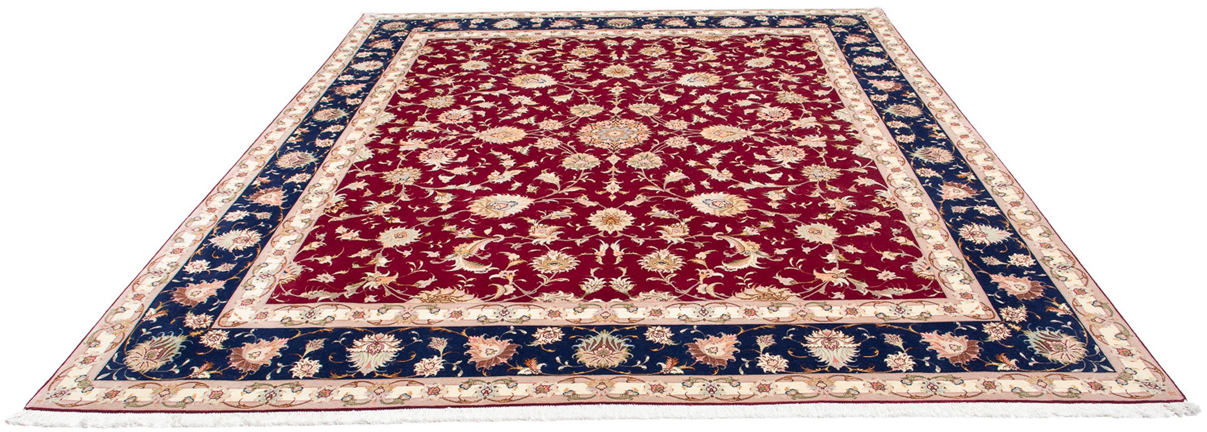 Image of morgenland Orientteppich »Perser - Täbriz - Royal - 307 x 253 cm - dunkelrot«, rechteckig, 7 mm Höhe, Wohnzimmer, Handgeknüpft, Einzelstück mit Zertifikat bei Ackermann Versand Schweiz