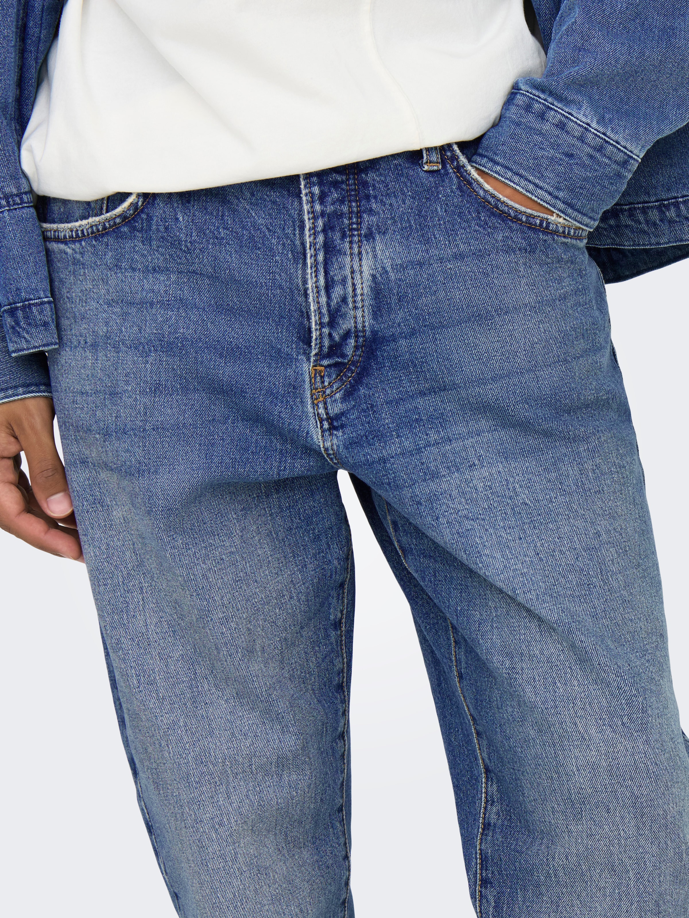 ONLY & SONS Jeans taille basse »ONSYOKE TAPERED MB 9360 DOT DNM NOOS«