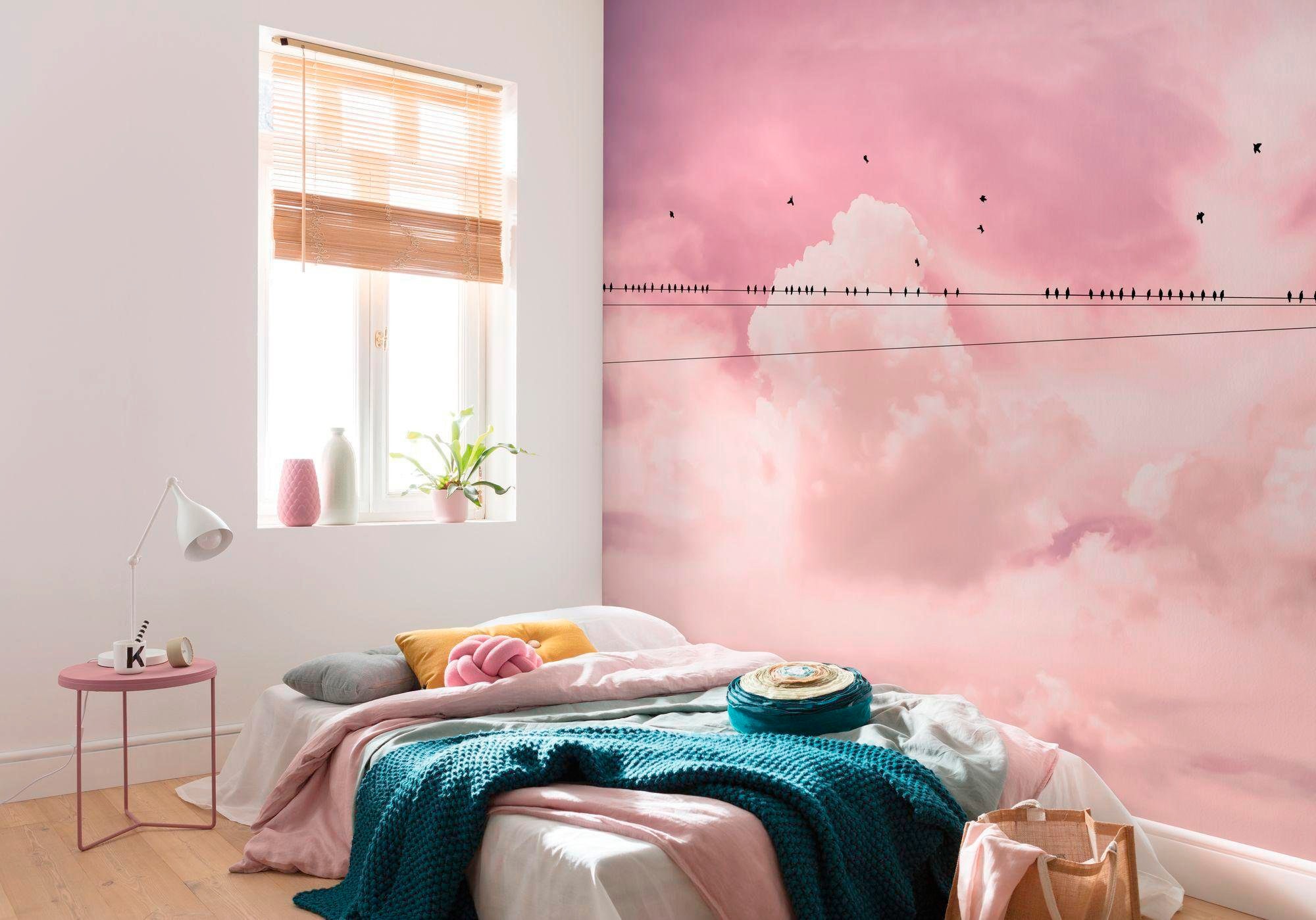 Komar Vliestapete »Digitaldruck Vlies - Cloud Wire - Grösse 400 x 250 cm«, bedruckt, Wohnzimmer, Schlafzimmer
