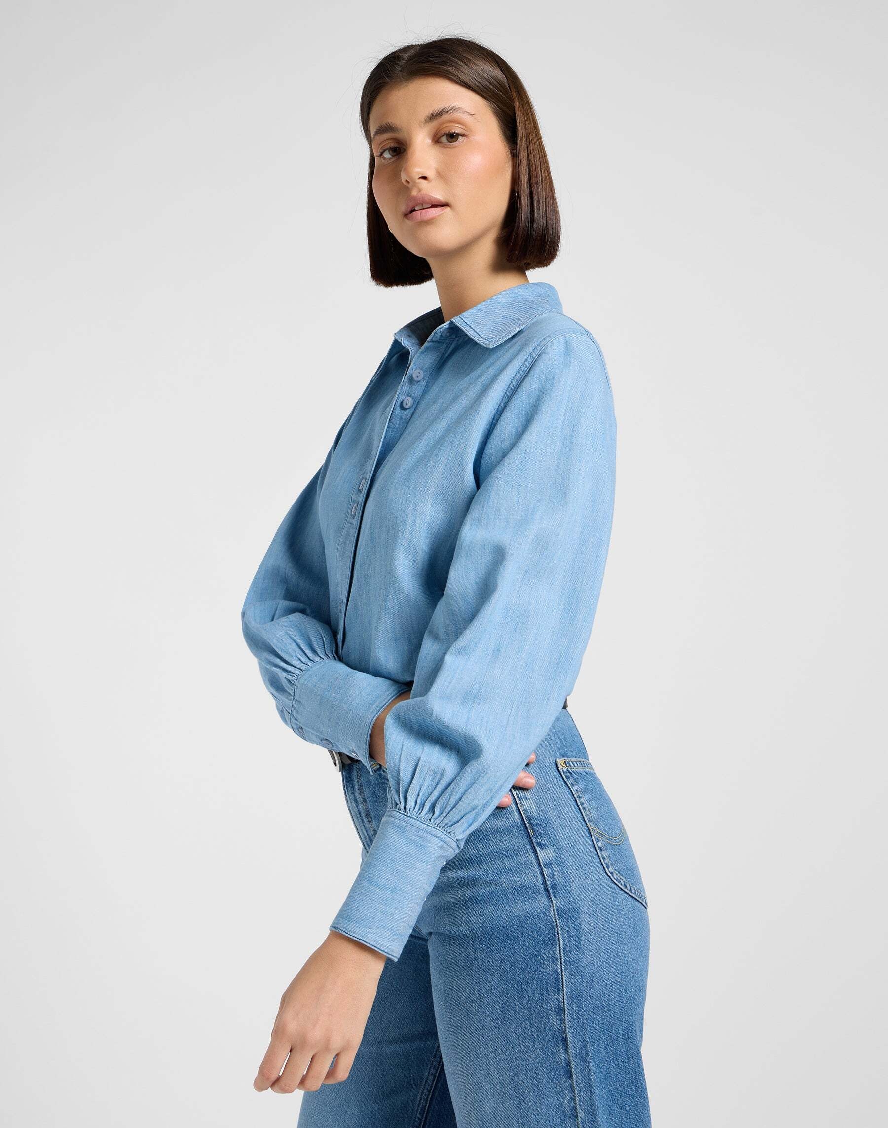 Lee® Jeansbluse »Lee Jeanshemd Balloon Sleeve Shirt«