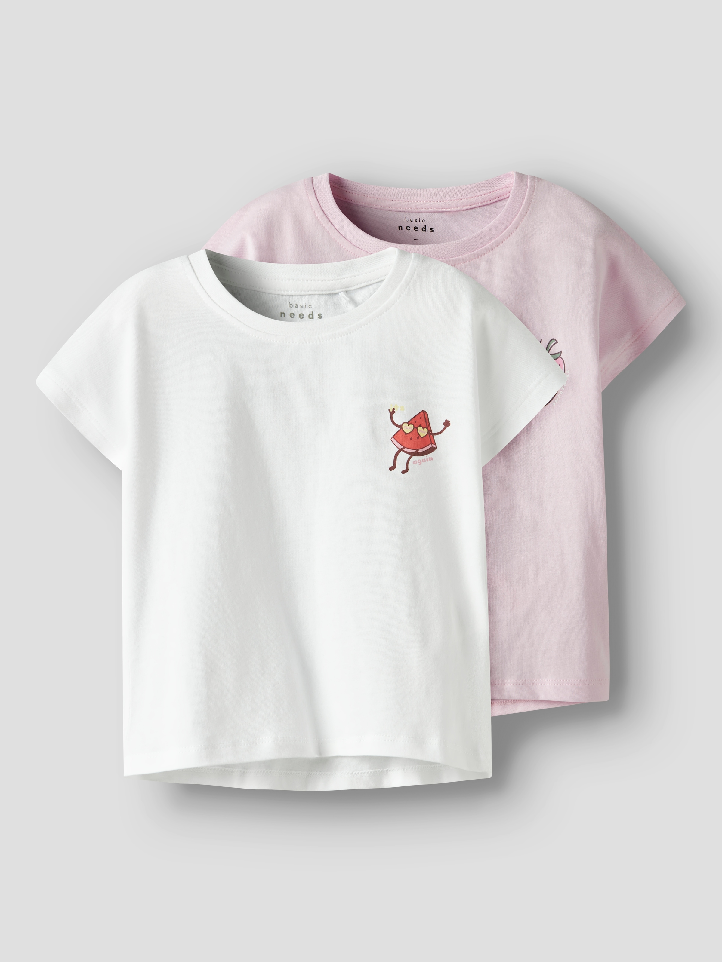 Image of Name It Kurzarmshirt "NMFVARUTTI 2P CAPSL LOOSE TOP" Packung, 2 Stk. Baumwolle, loose fit