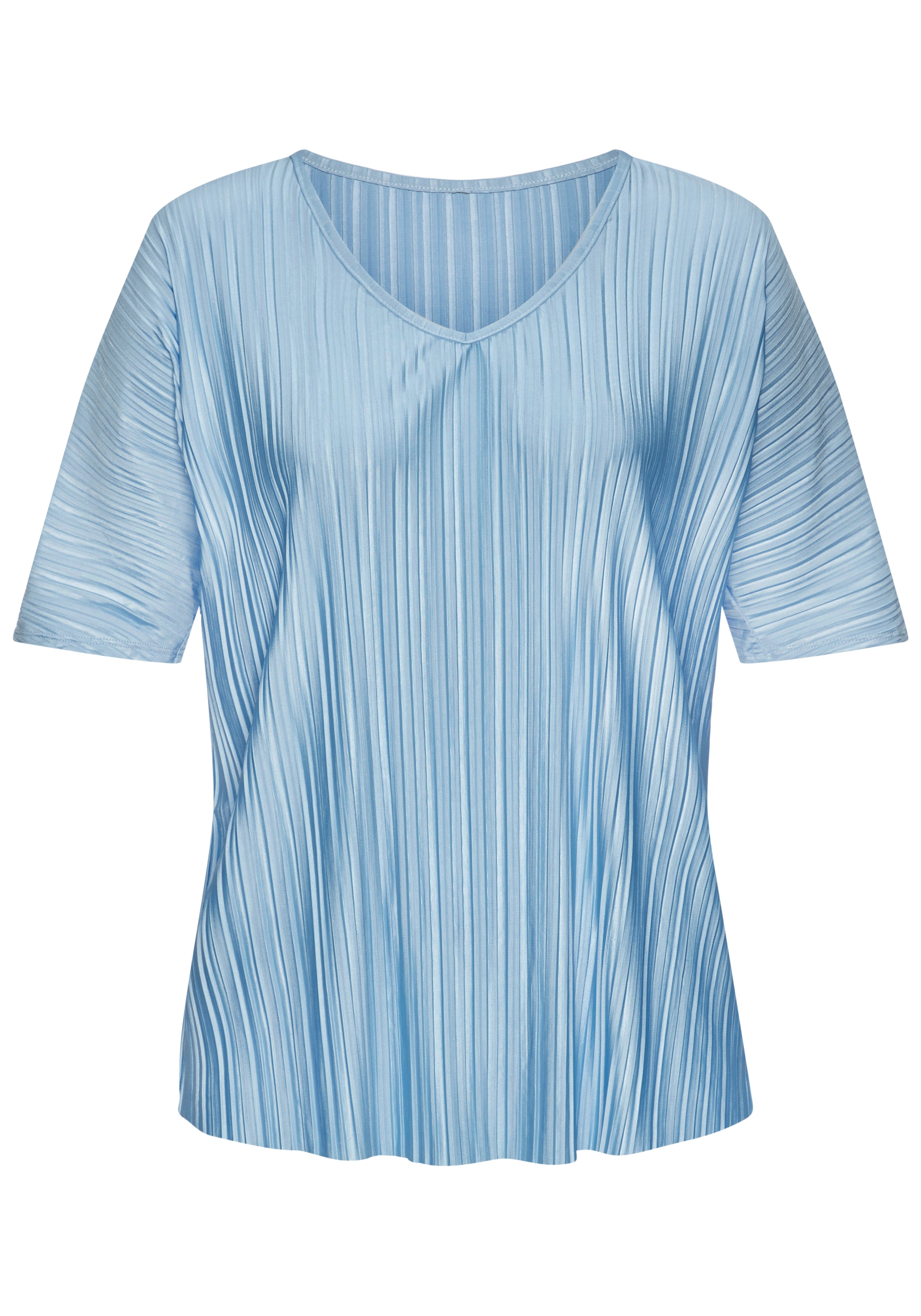 Image of LASCANA Plisseeshirt aus schimmernder Ware