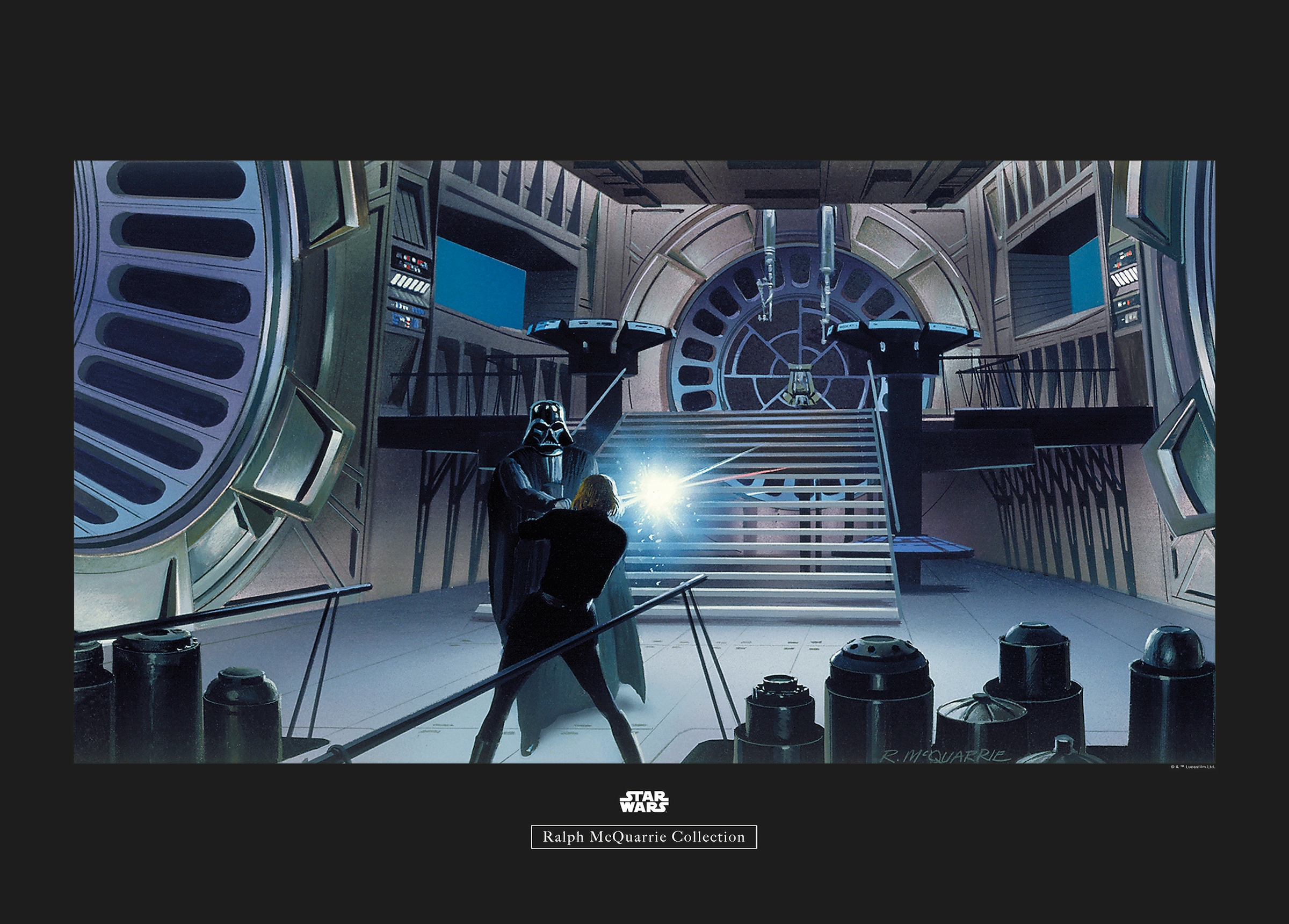 Image of Komar Bild "Star Wars Classic RMQ Vader Luke Throneroom" Star Wars 1 Stk. tlg. Wandbild zur Dekoration im Kinderzimmer - ohne Rahmen