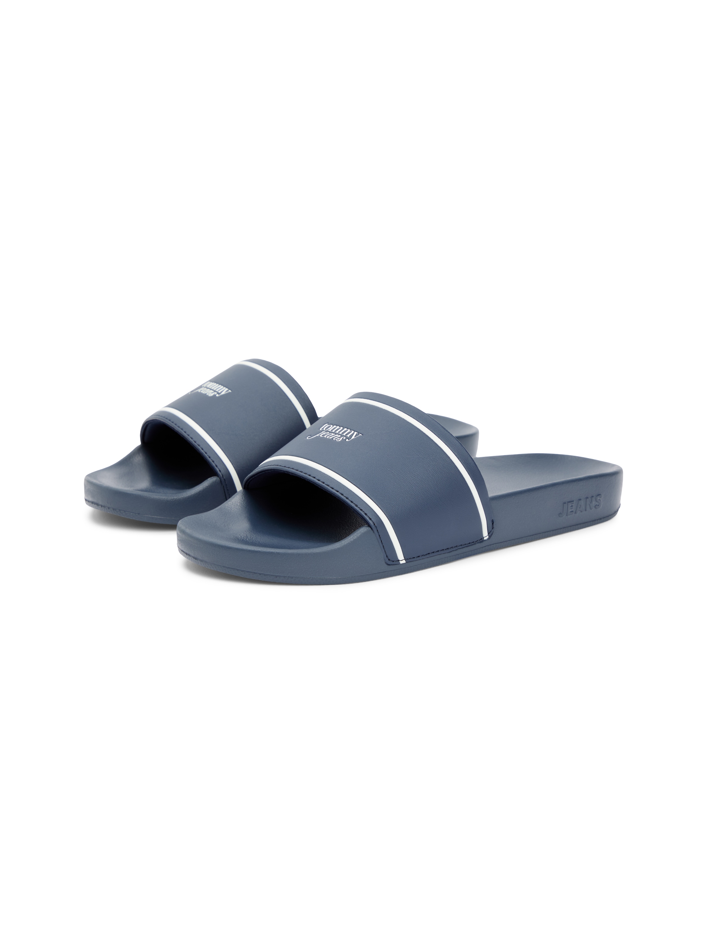 Image of Tommy Jeans Badepantolette "TJW POOLSLIDES" Strandschuh, Pantolette, Flat mit Kontraststreifen