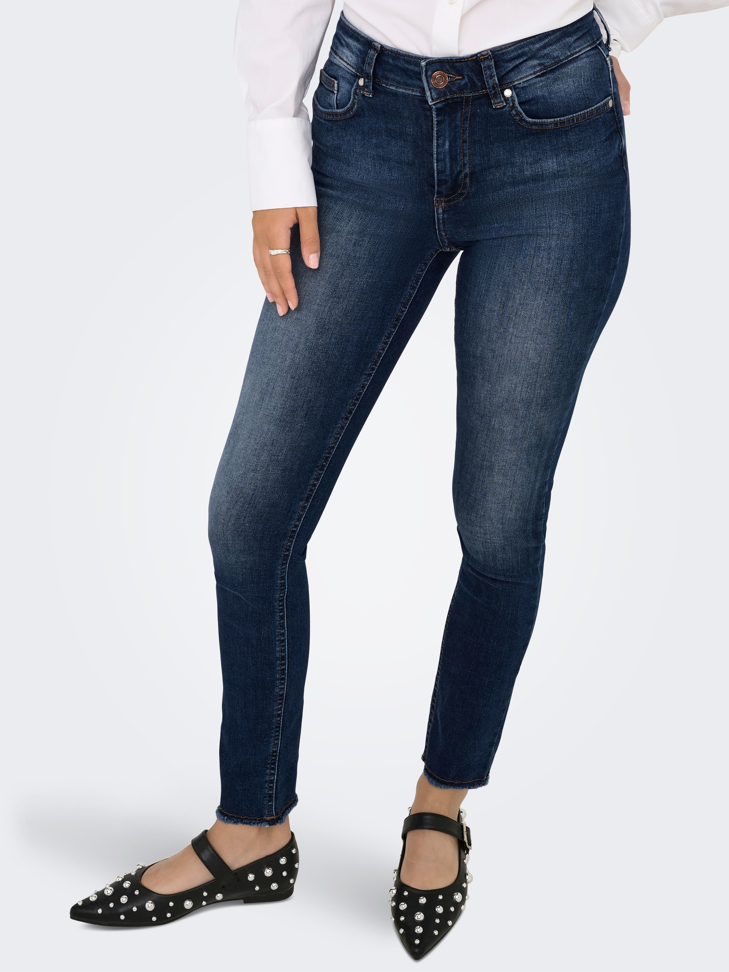 ONLY Skinny-fit-Jeans »ONLBLUSH MID SK ANK RW DNM REA082 NOOS«