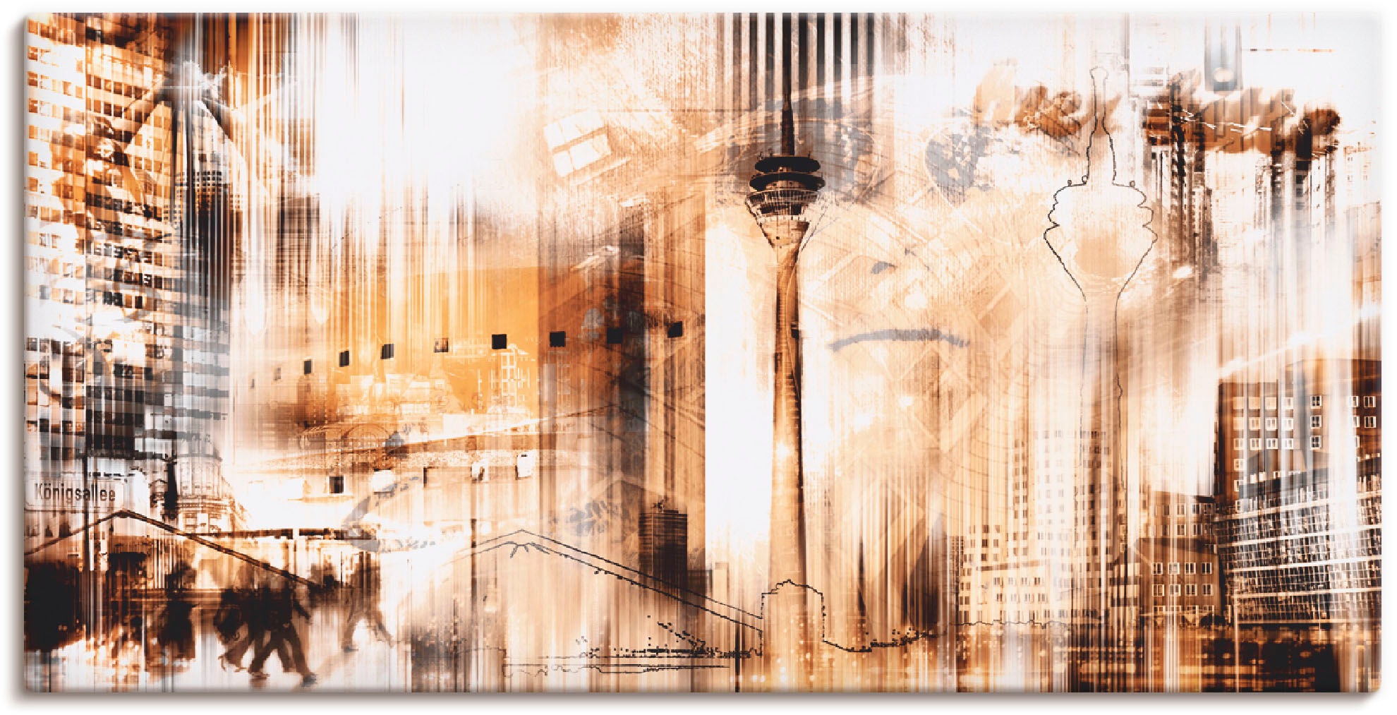 Image of Artland Wandbild »Düsseldorf Skyline Collage III«, Architektonische Elemente, (1 St.), in vielen Grössen & Produktarten -Leinwandbild, Poster, Wandaufkleber / Wandtattoo auch für Badezimmer geeignet bei Ackermann Versand Schweiz