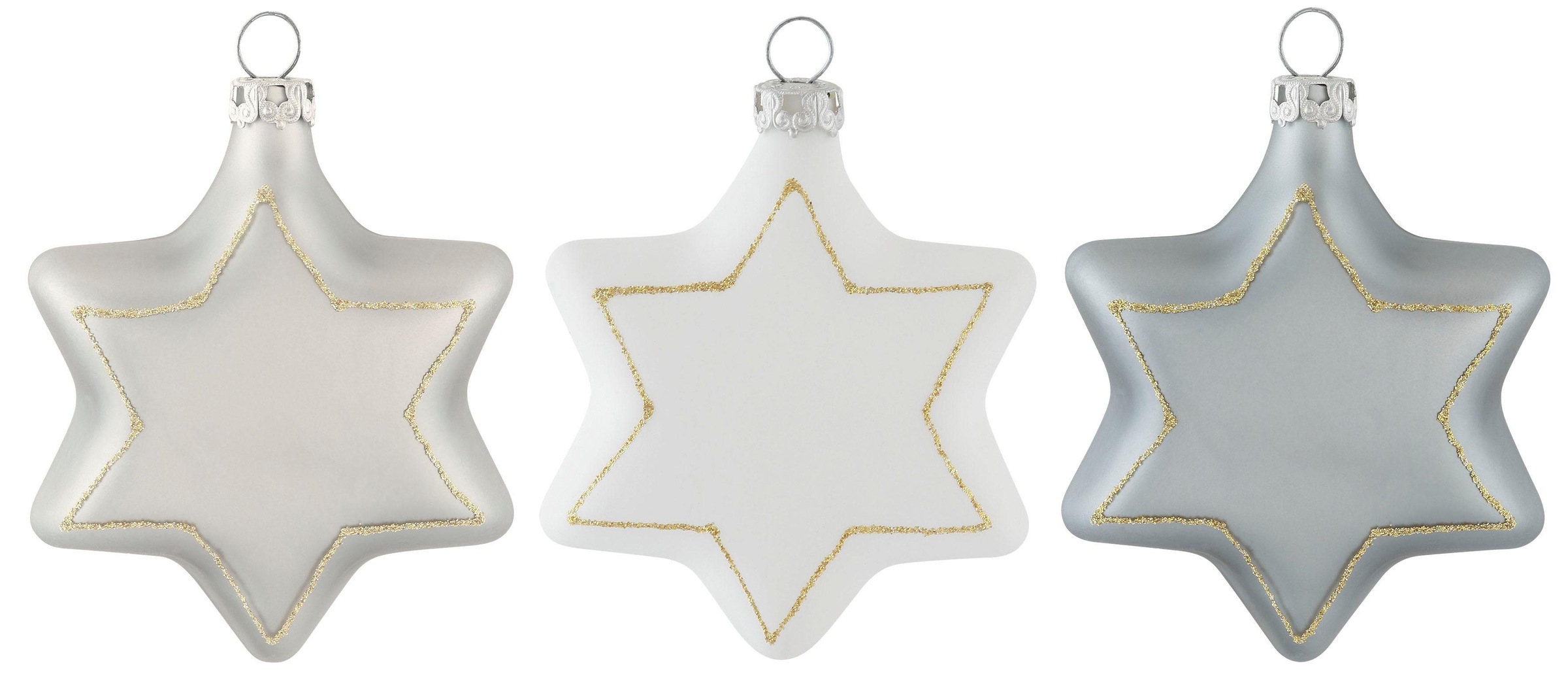 Christbaumschmuck "White Elegance" (3-teilig)