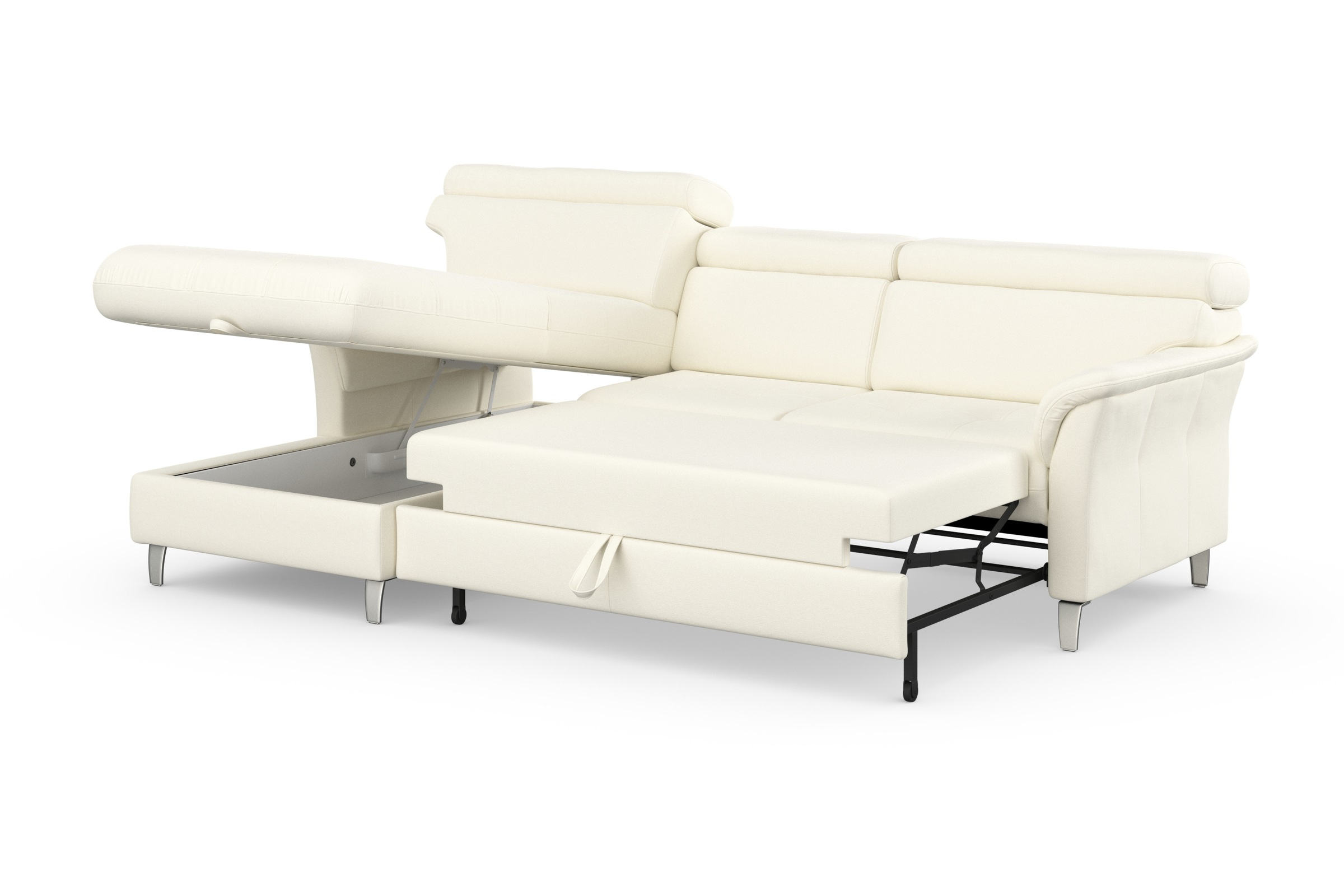 sit&more Ecksofa »Marano L-Form«, inklusive Kopfteilverstellung, wahlweise mit Bettfunktion, Bettkasten
