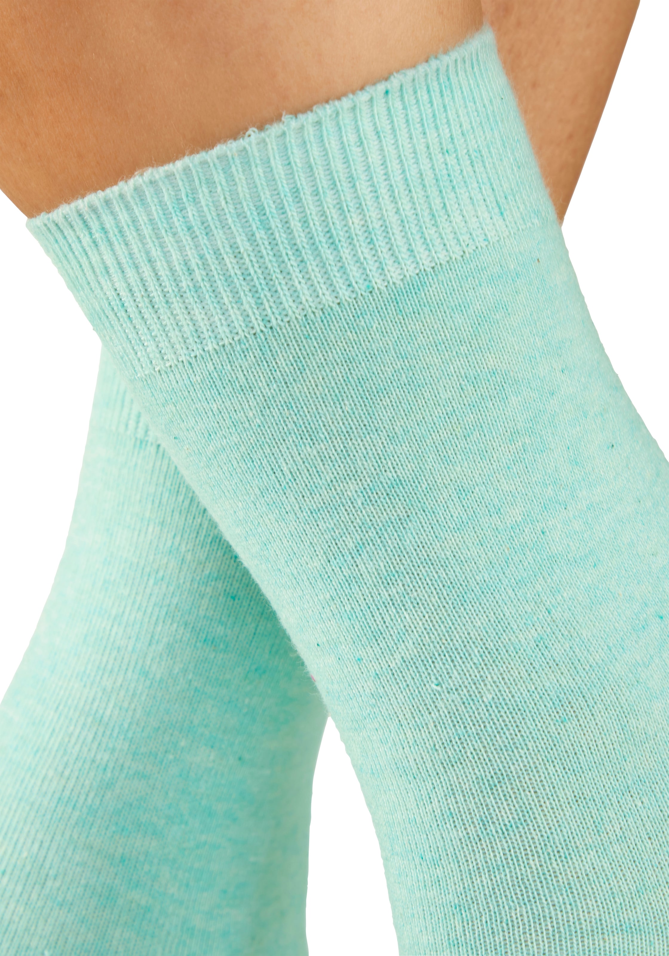 H.I.S Basicsocken »Damensocken, frische melierte Farben; casual« Packung, 20 Paar tlg. Alltagssocken in der Grosspackung