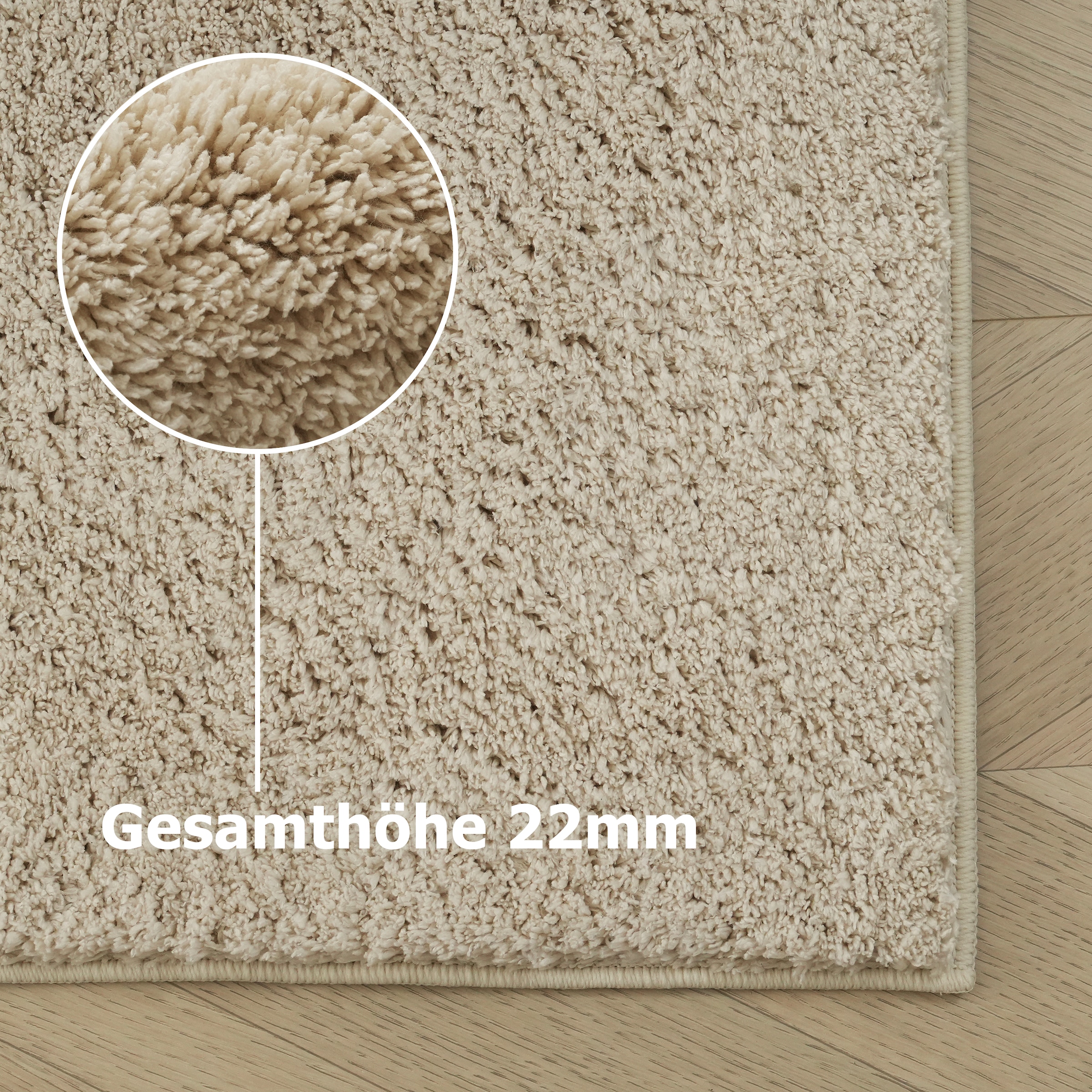 GOODproduct Tapis »Cali Shaggy« Rectangulaire 22 mm Höhe Couleurs unies, douillet & doux, lavable, salon, chambre