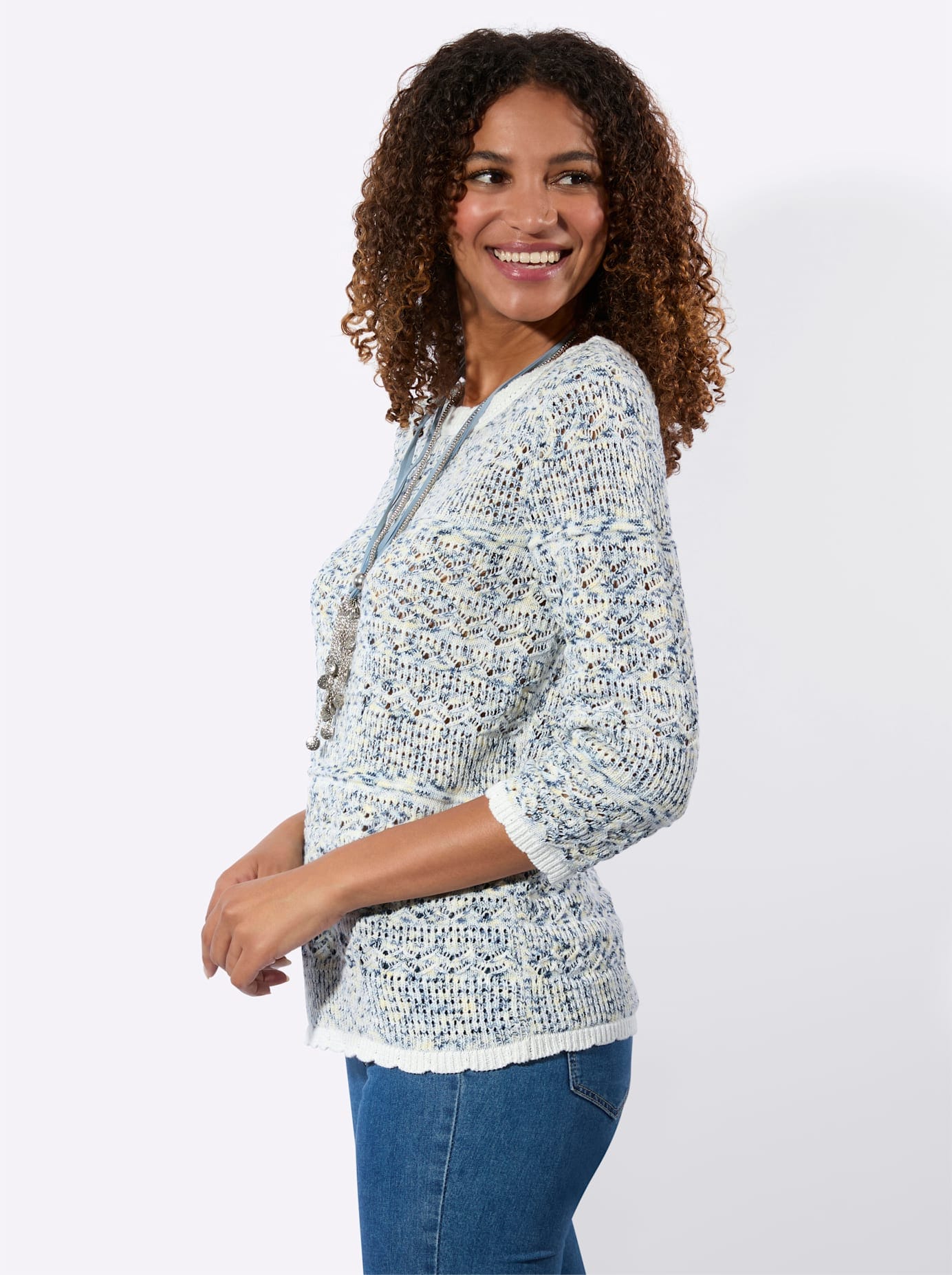 Inspirationen Pull à manches 3/4 »Ajour-Pullover«