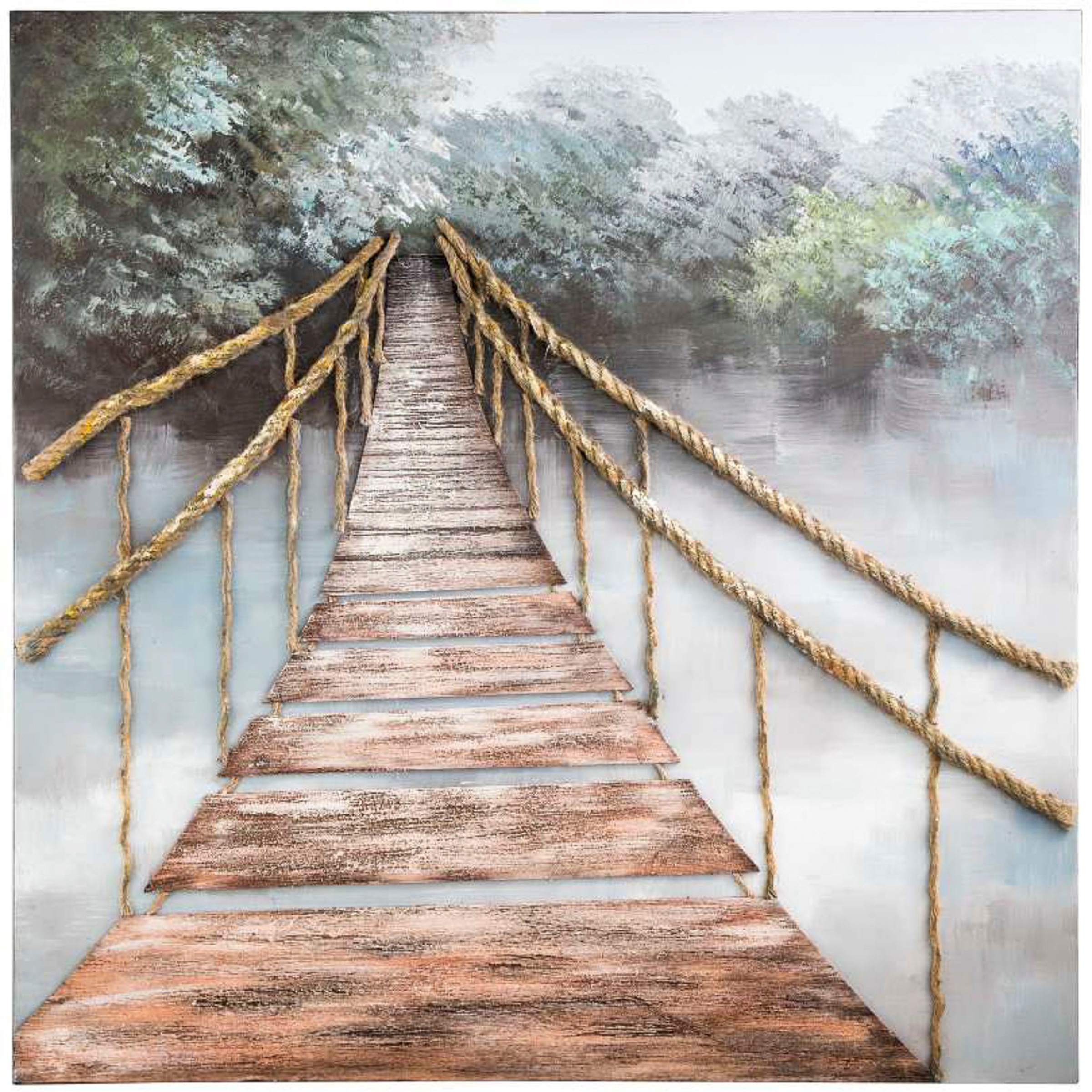 Image of Spiegelprofi GmbH Ölbild »Rope Bridge«, (1 St.), jedes Bild ein Unikat, handgearbeitet bei Ackermann Versand Schweiz