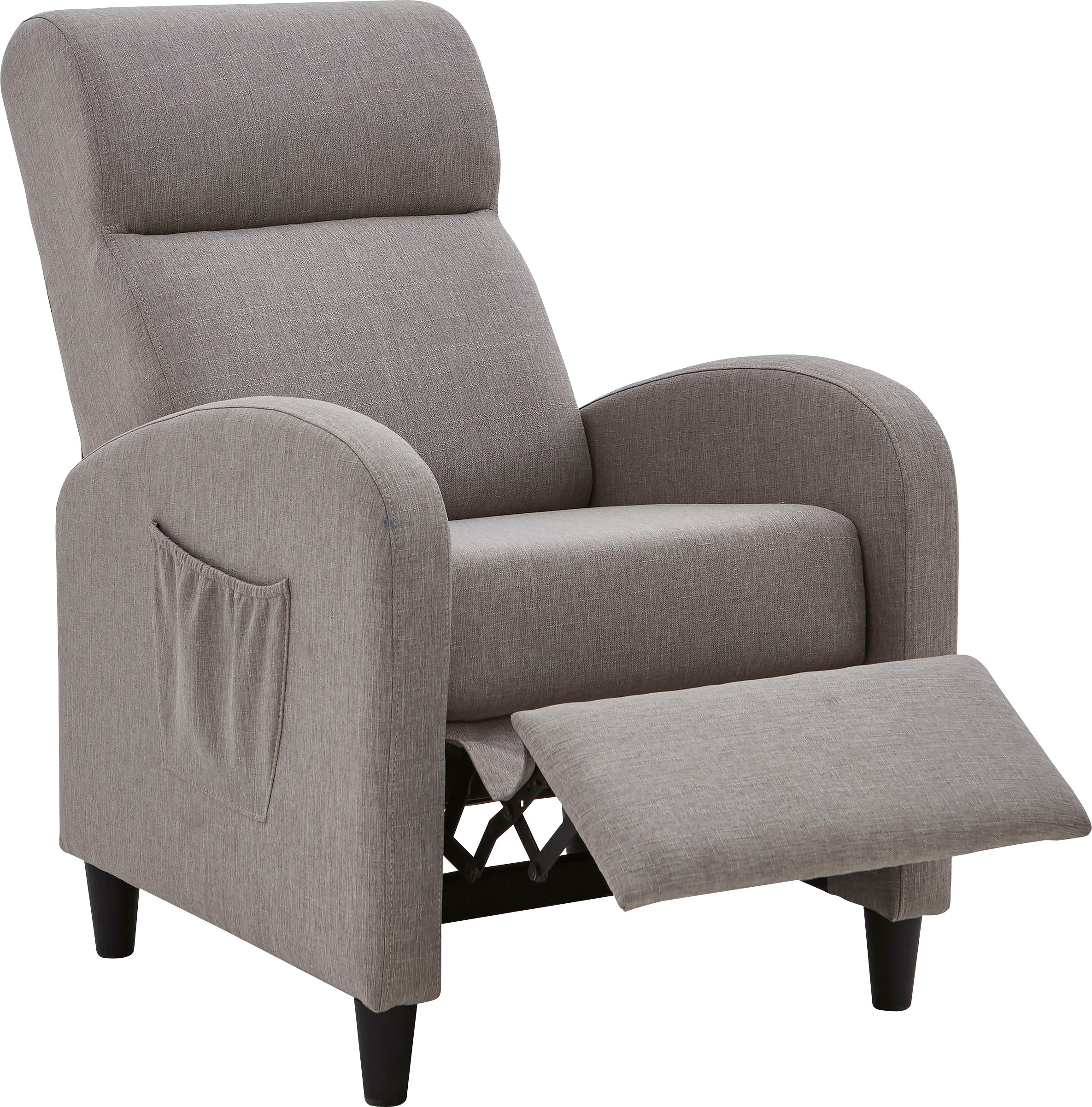 ATLANTIC home collection Relaxsessel »Tom«, mit Relaxfunktion, inklusive seitlicher Tasche