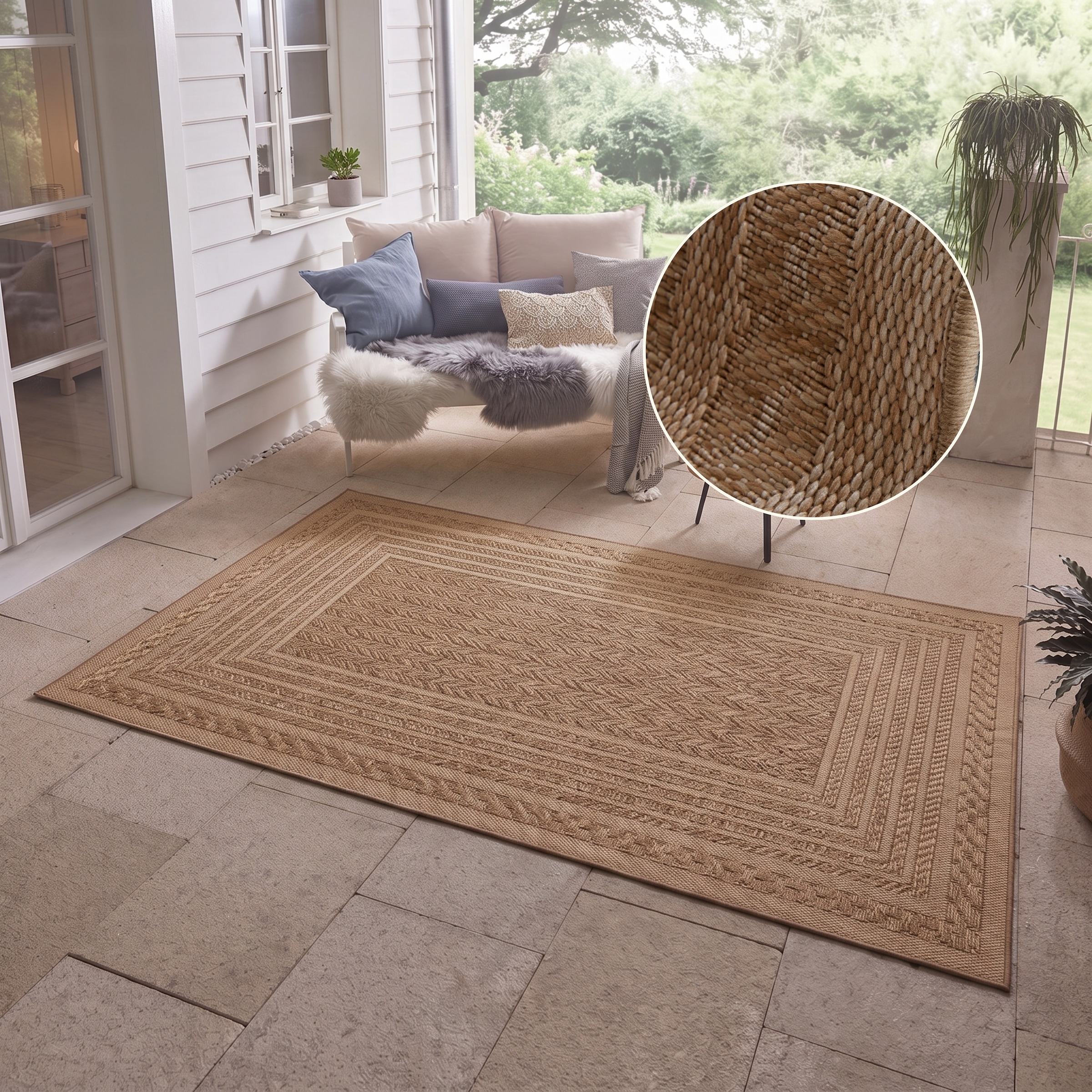 Image of HANSE Home Teppich "Limonero" rechteckig 6 mm Höhe In-& Outdoor, Flachgewebe, Sisal Optik, Skandi, Garten, Wohnzimmer