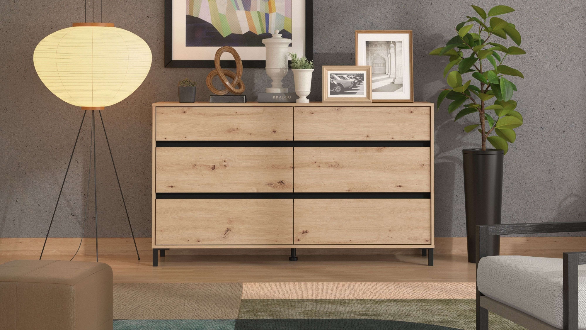 INOSIGN Kommode »Marron, Sideboard mit Schubkästen, vielseitig einsetzbar«, in 2 Breiten 80 und 157 cm, mit geräumigen Schubladen