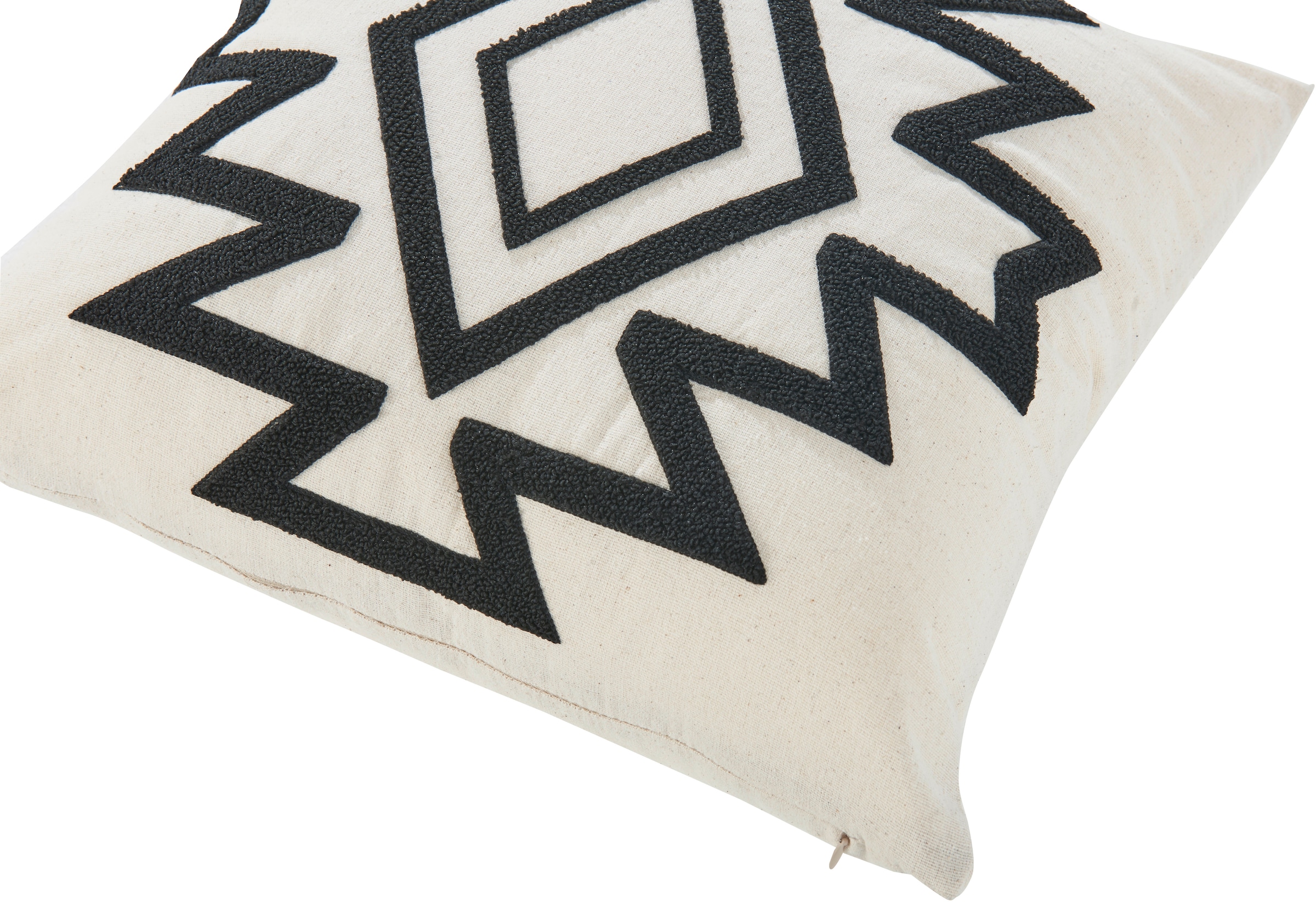 done.® Kissenhülle »Luci«, (1 St.), Kissenhülle im Boho-Stil, Kissenbezug aus feinem Canvas-Stoff