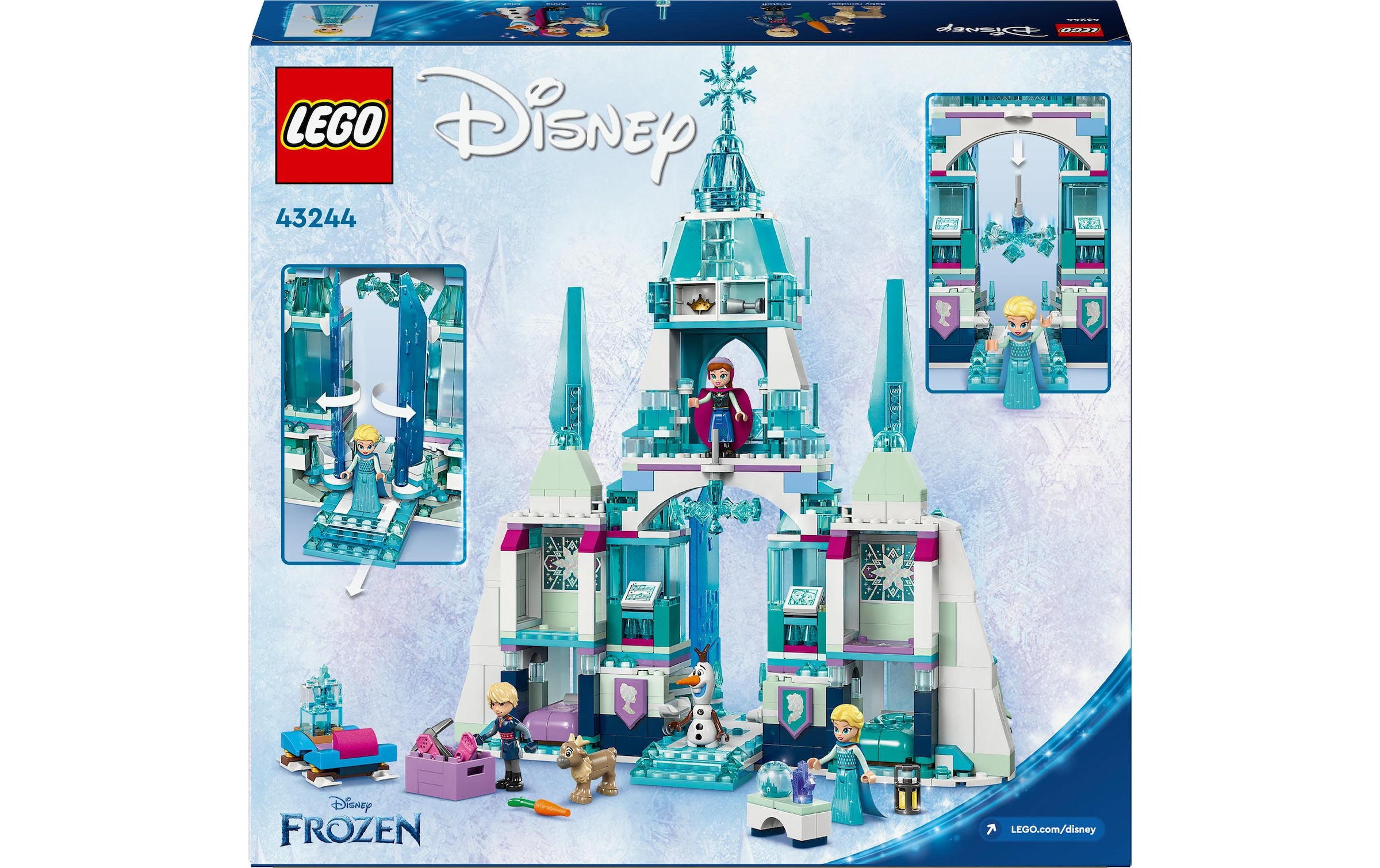 LEGO® Spielbausteine »Disney Elsas Winterpalast 43244«, (630 St.)