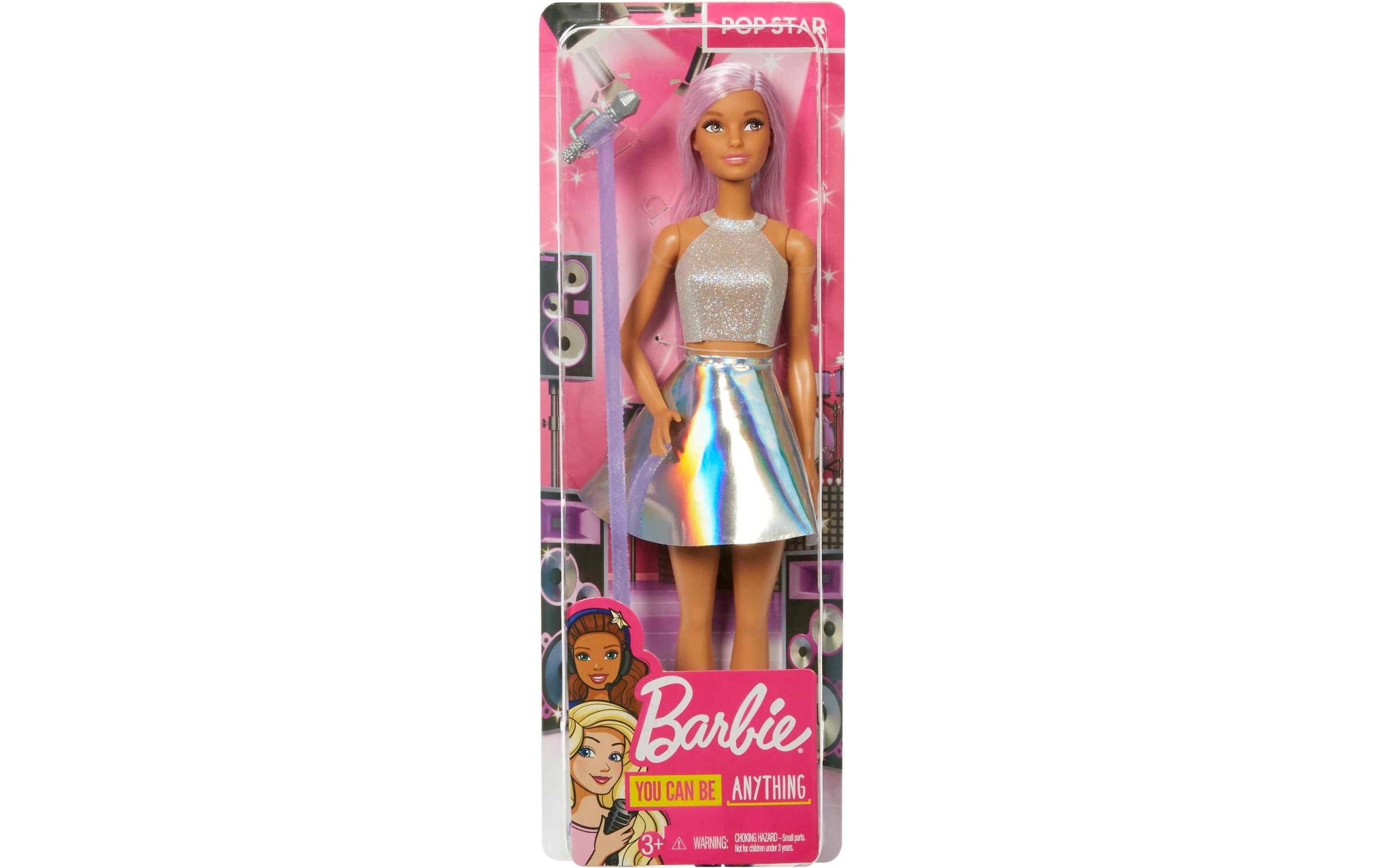 Barbie Anziehpuppe »Sängerin« Popstar-Puppe mit Mikrofon und Mikrofonständer