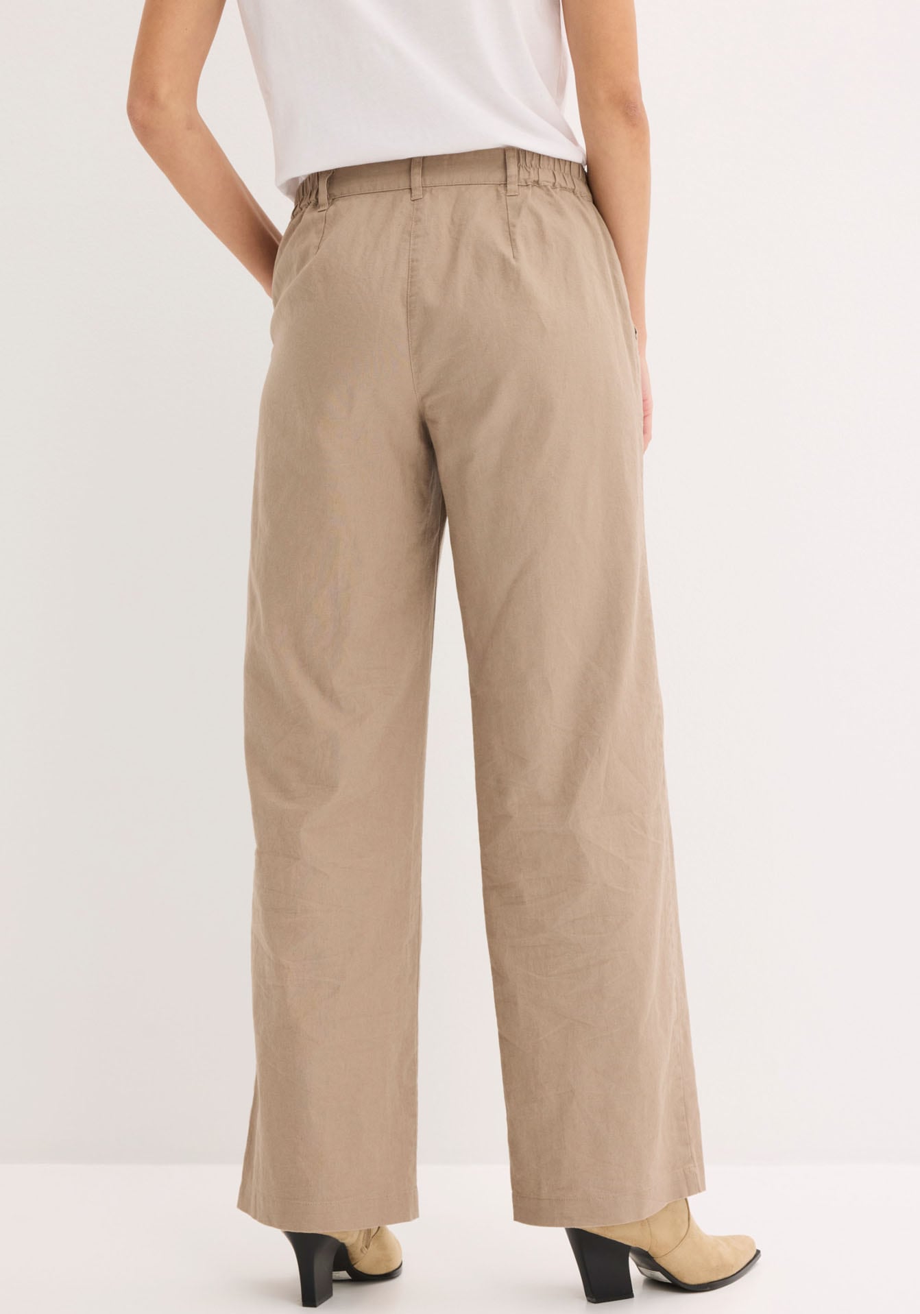 bonprix Leinenhose  aus Leinen-Baumwoll-Mix, Loose Fit, komfortable Leibhöhe