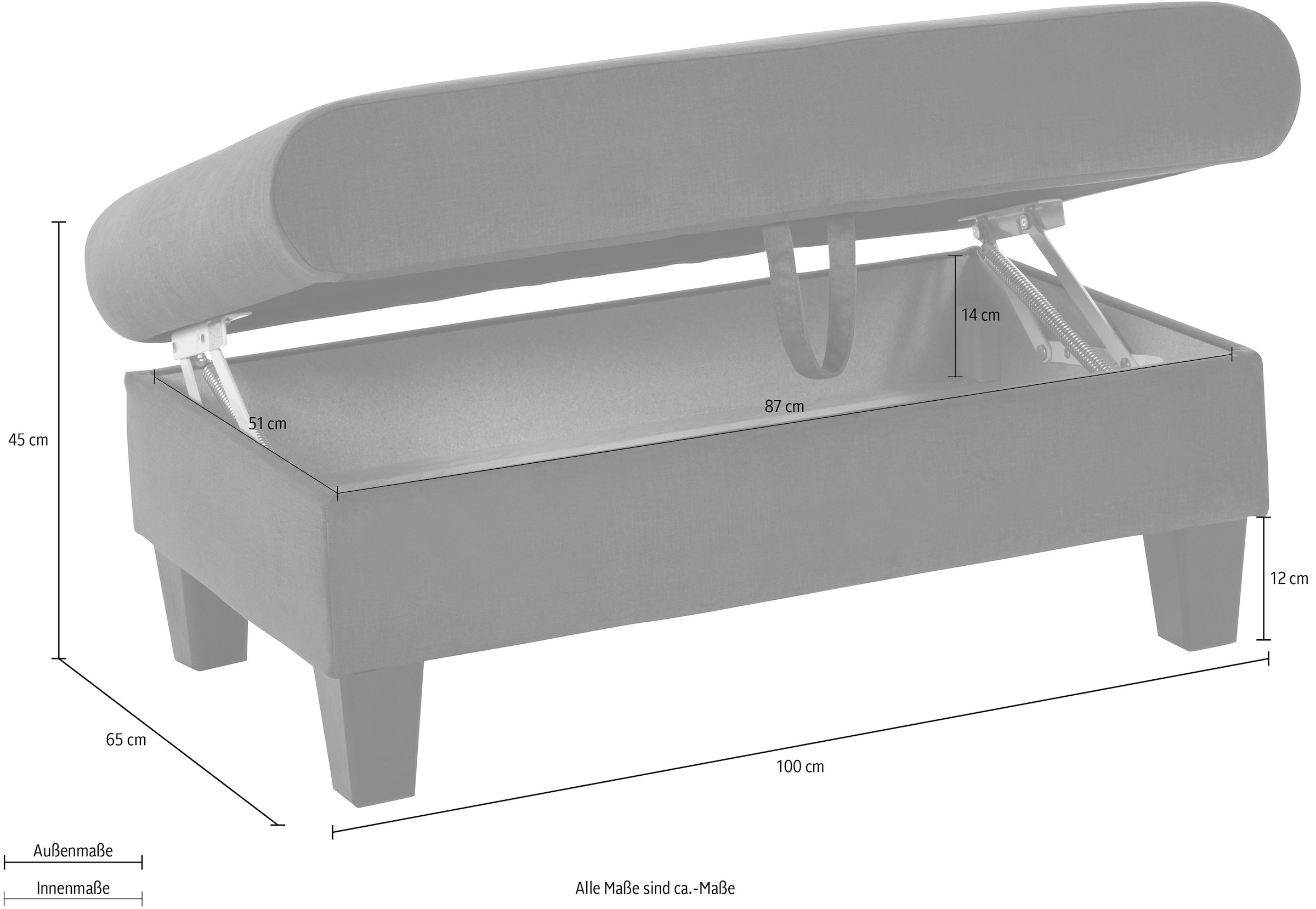 COTTA Stauraumhocker »Morven« mit Stauraum