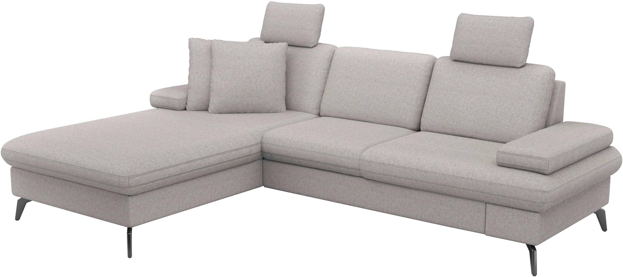 sit&more Ecksofa »Morris Jubi L-Form«, inkl. Armteilfunktion und 1 Zierkissen, wahlweise mit Bettfunktion