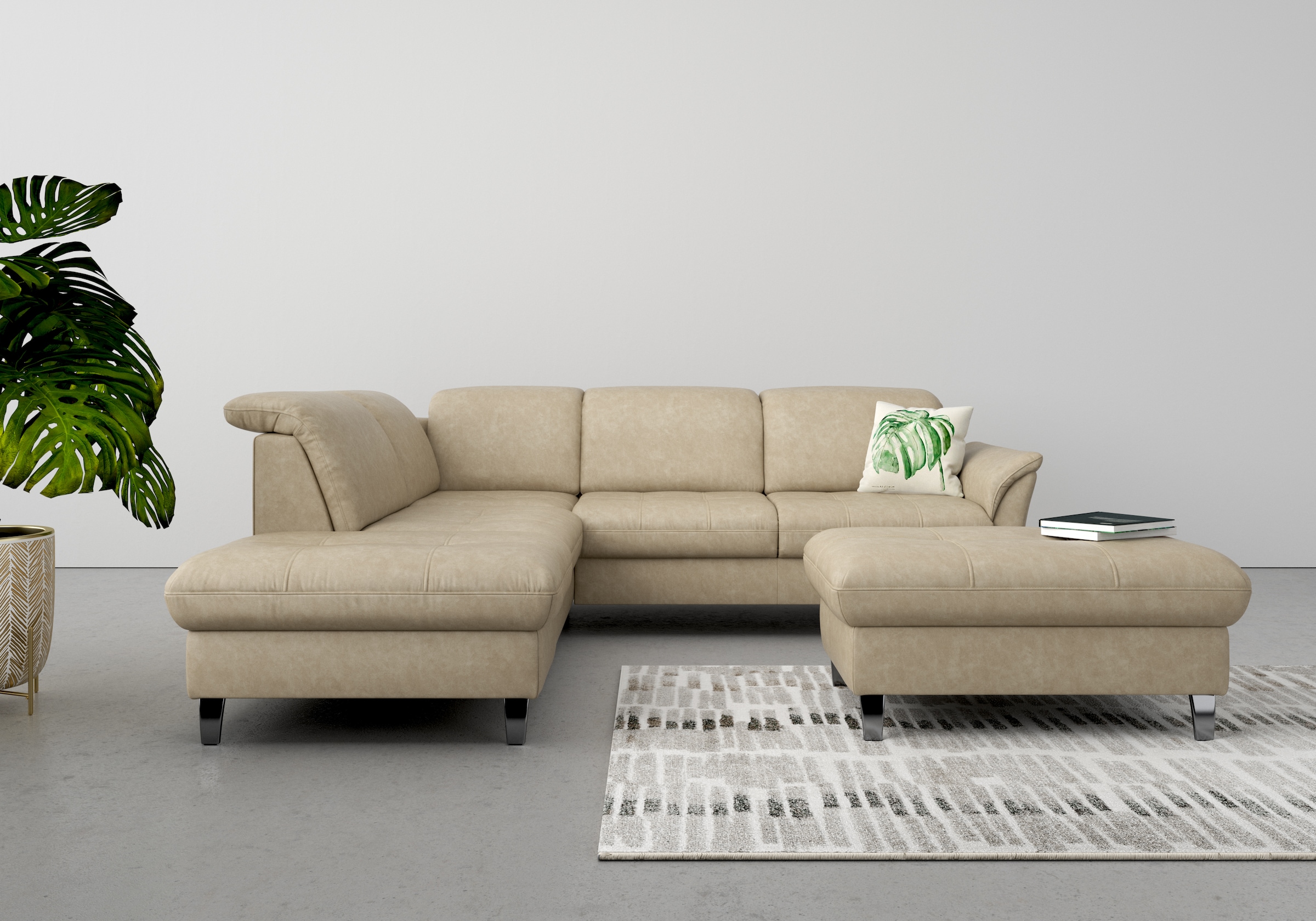 Image of sit&more Ecksofa "Maggiore L-Form" wahlweise mit Kopfteilverstellung, Bettfunktion und Stauraum