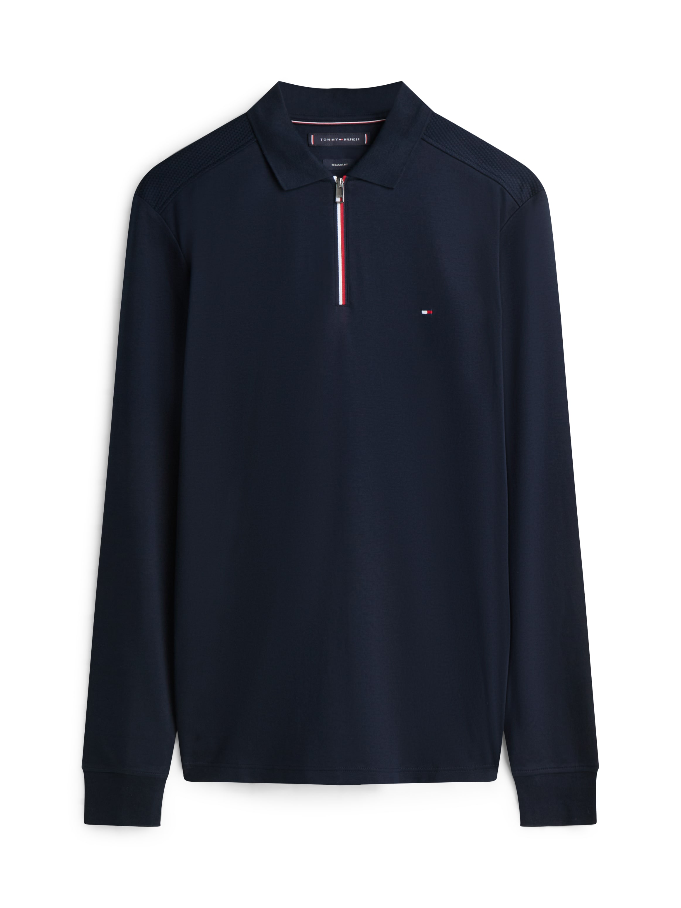 Tommy Hilfiger Langarm-Poloshirt »LIQUID RWB ZIP« Polokragen mit Reissverschluss, regular fit