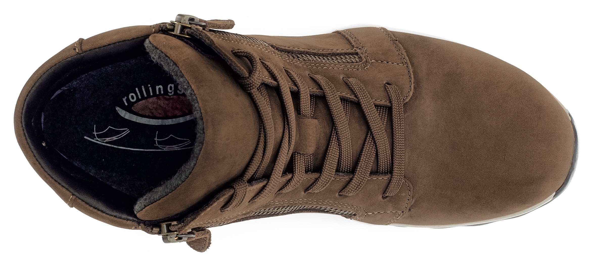 rollingsoft Bottines à lacets  , Keilabsatz, Komfortboots mit profilierter Gummilaufsohle