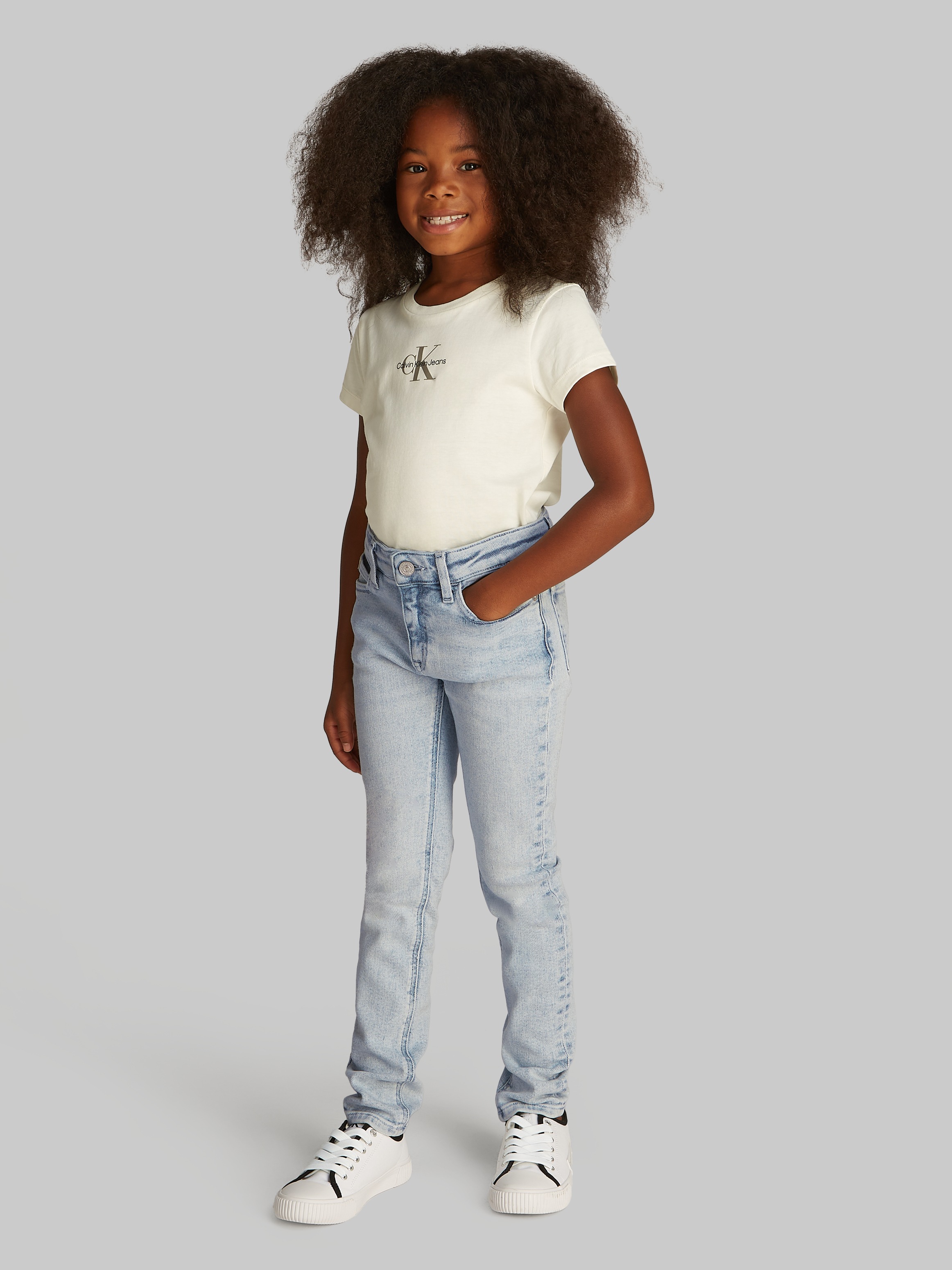 Image of Calvin Klein Skinny-fit-Jeans "MR SKINNY DENIM CLEAN BLUE STR" in heller Waschung