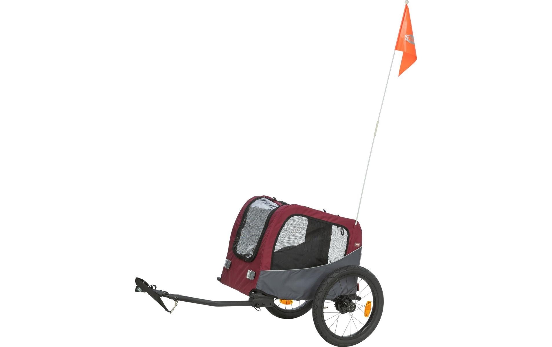 TRIXIE Remorque vélo pour chien »53 x 60 x 60/117 cm« Remorque à vélo pour chiens avec système de fixation rapide