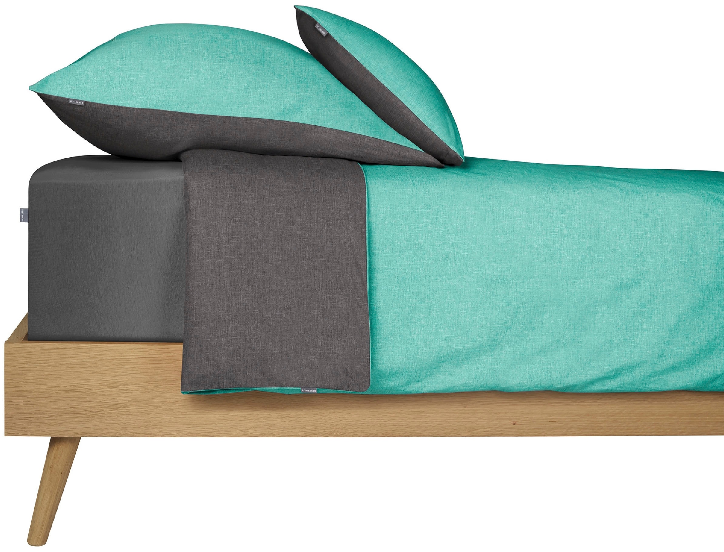 Schiesser Spannbettlaken »Jessi aus 100% Baumwolle« für Matratzen bis zu 22 cm Höhe, MADE IN GREEN by OEKO-TEX®