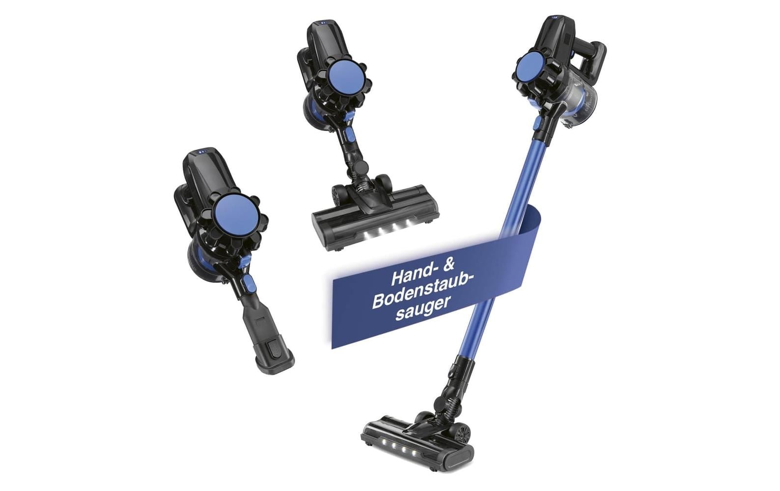 CLEANmaxx Aspirateur à main et à manche sans fil »CLEANmaxx Akku-Hand- und Stielsauger Blau/Schwarz«