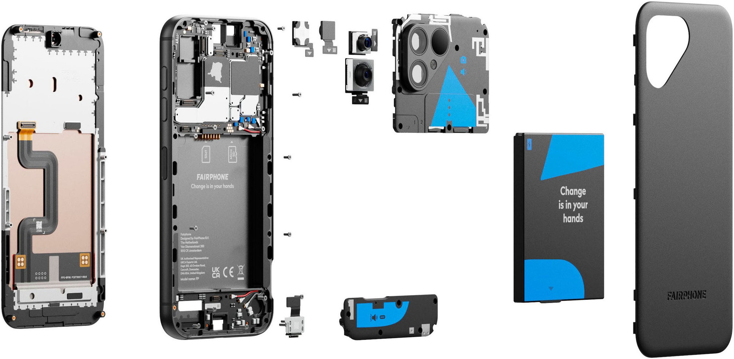 Fairphone Smartphone »Das Fairphone ( Gen. 5 )« Mattschwarz