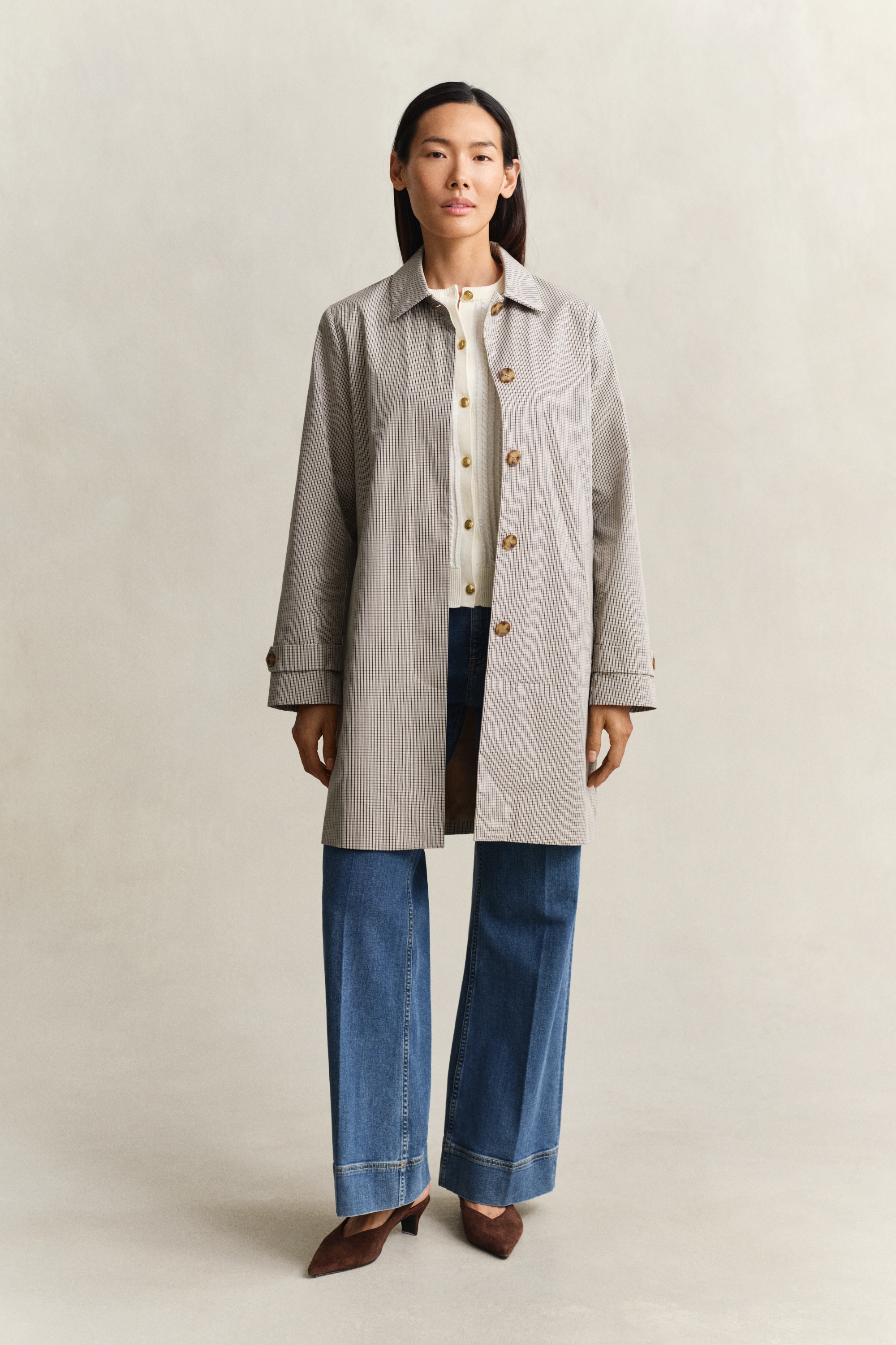 Image of Gant Kurzmantel "CHECKED COTTON BLEND CAR" Regular fit mit praktischen Taschen