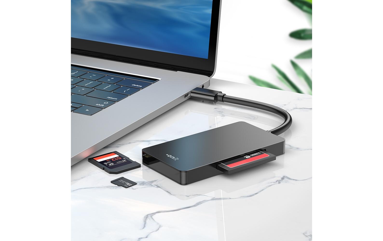onit Lecteur de carte mémoire »Extern Pro USB-C 3-in1«