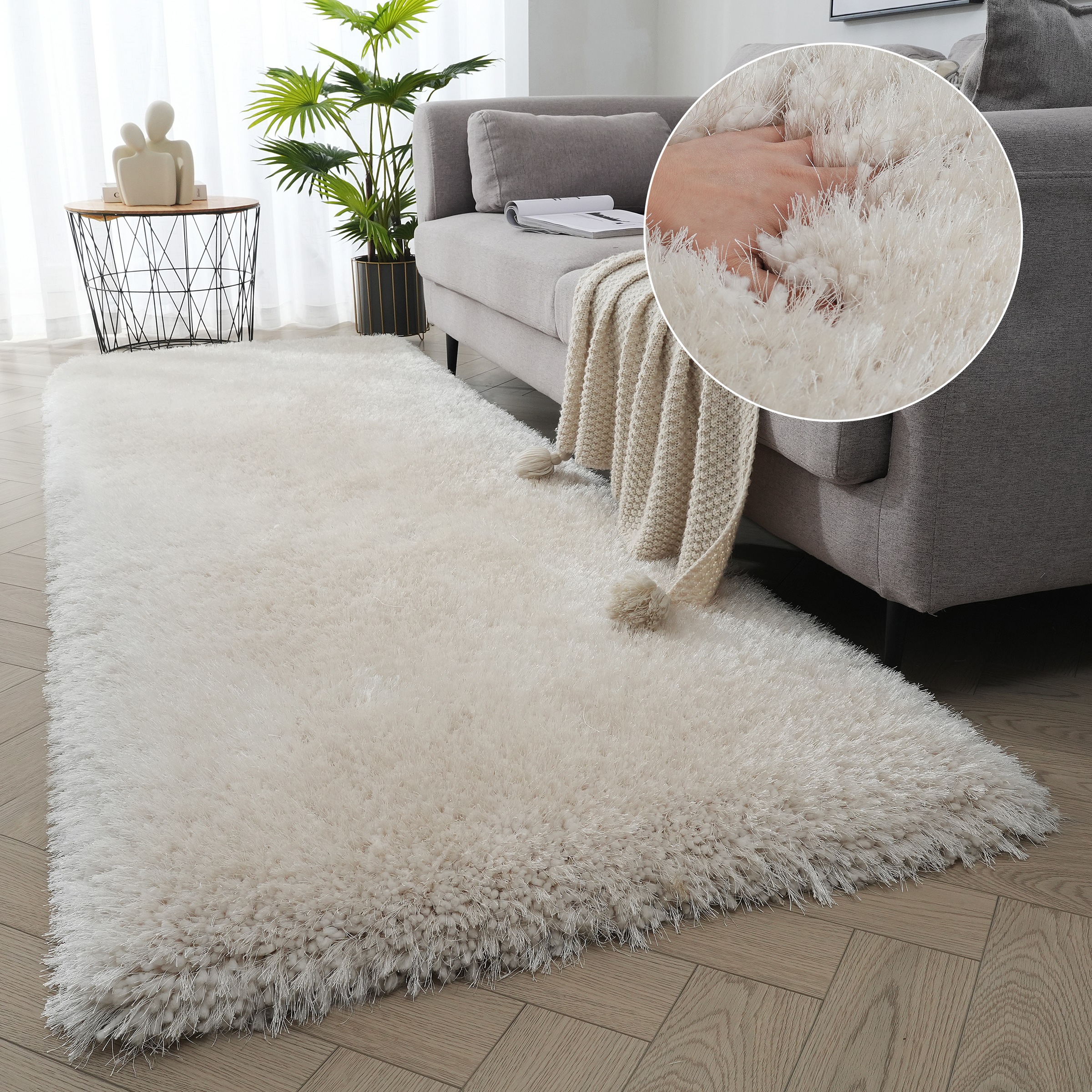 Image of GOODproduct Hochflor-Läufer "Micro exclusiv Teppich, sehr hoher Flor, weich durch Mikrofaser" rechteckig 78 mm Höhe weich, Microfaser, unifarben, Schlafzimmer, Wohnzimmer, Esszimmer