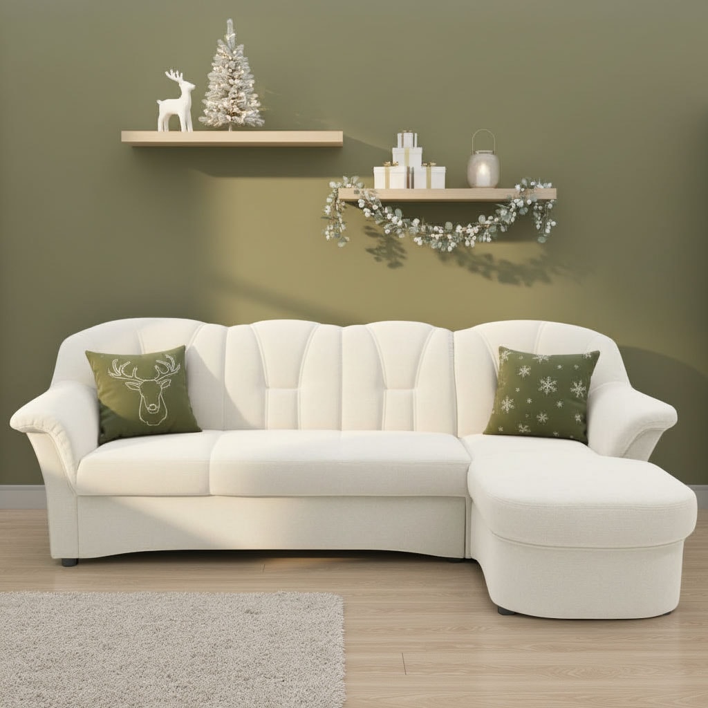 Image of DOMO collection Ecksofa "FLORES Schlafsofa, 233x142x86 cm, L-Form" wahlweise mit Bettfunktion, wahlweise mit Federkern, auch in Leder