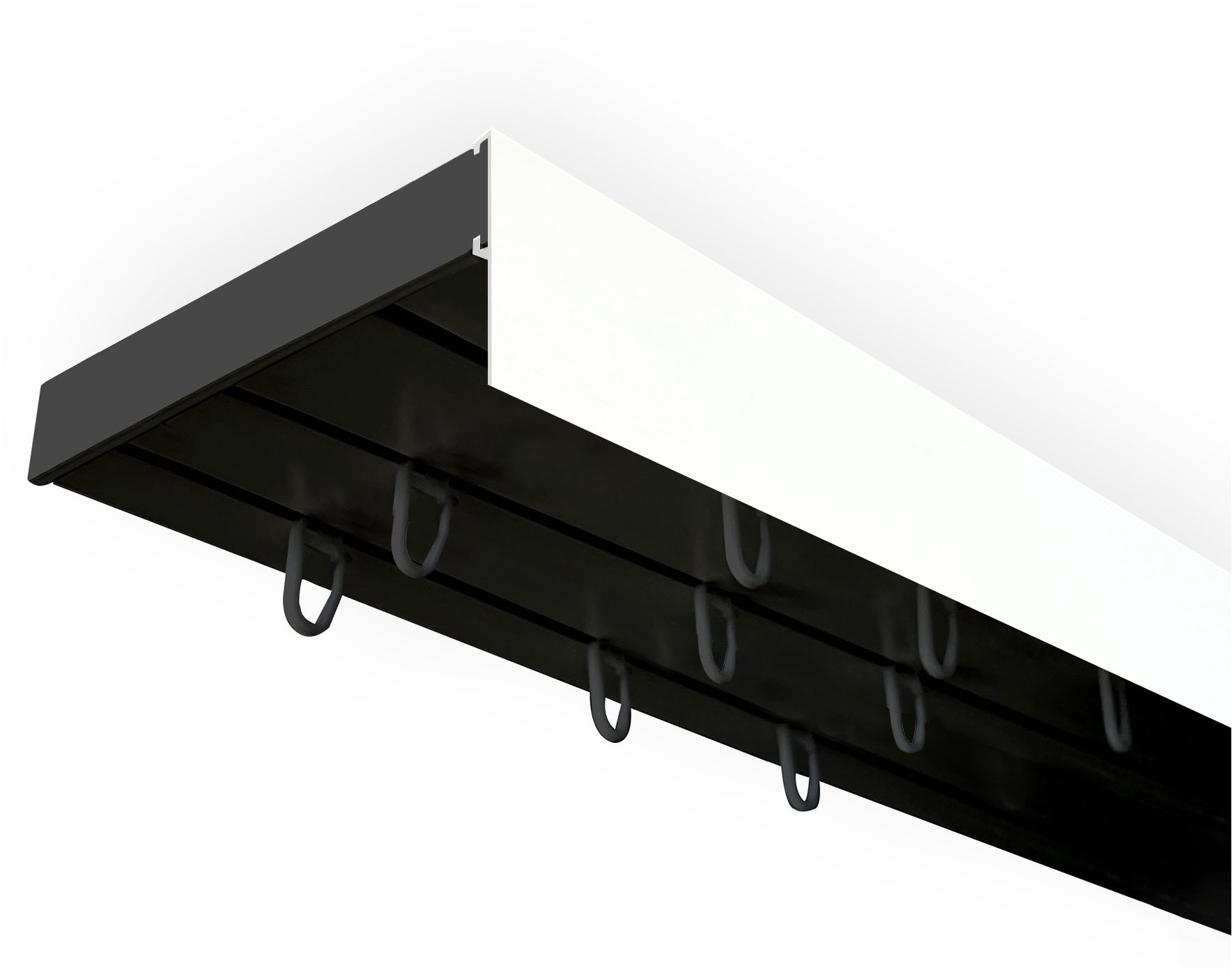 SN DECO GROUP Gardinenschiene »Vorhangschiene SH (1) mit Blende 5 cm« 3 läufig-läufig Fixmass
