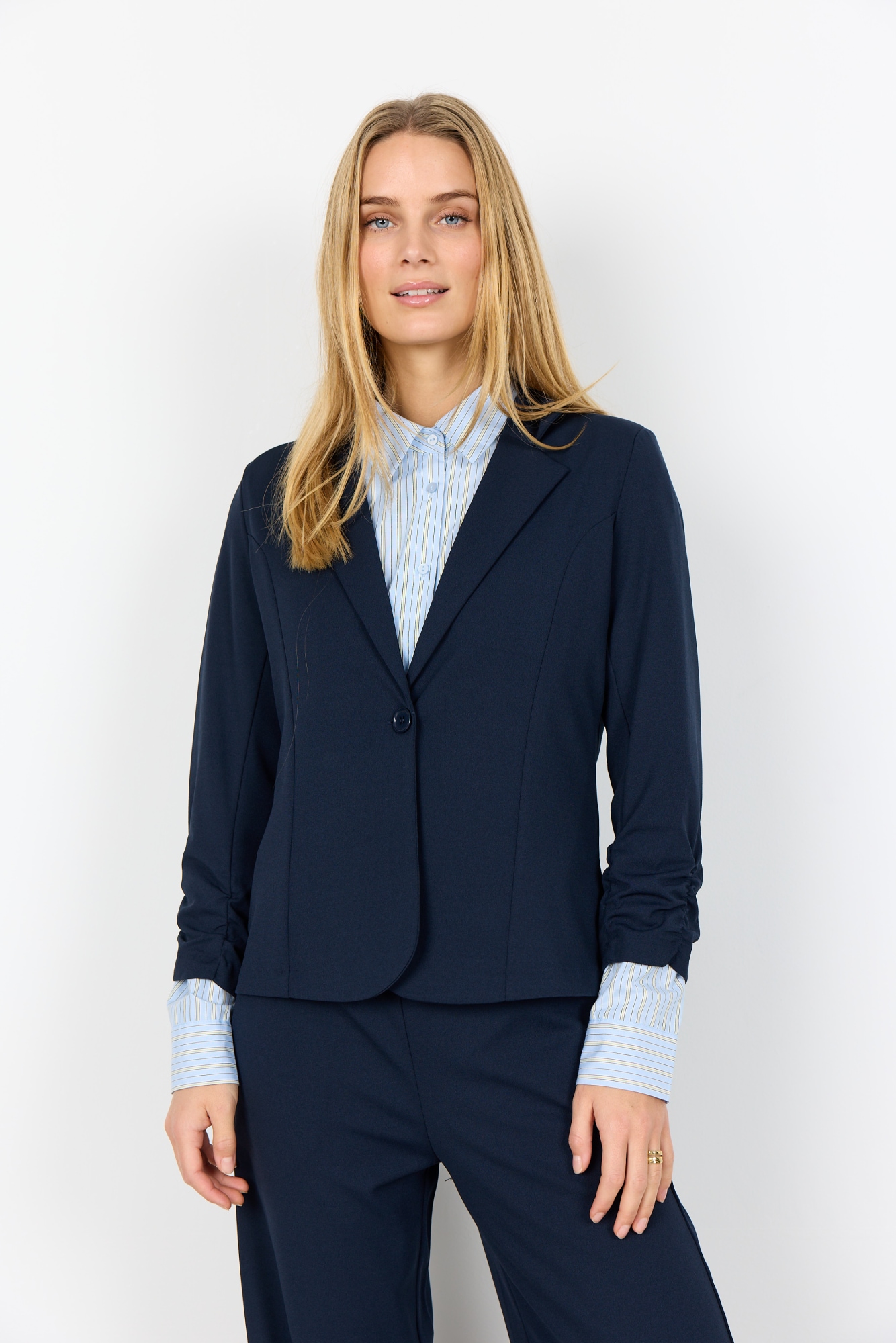 Image of soyaconcept Kurzblazer "SC-SIHAM 97" aus Polyester und Elasthan, normale Schnittform, 1-Knopf-Form