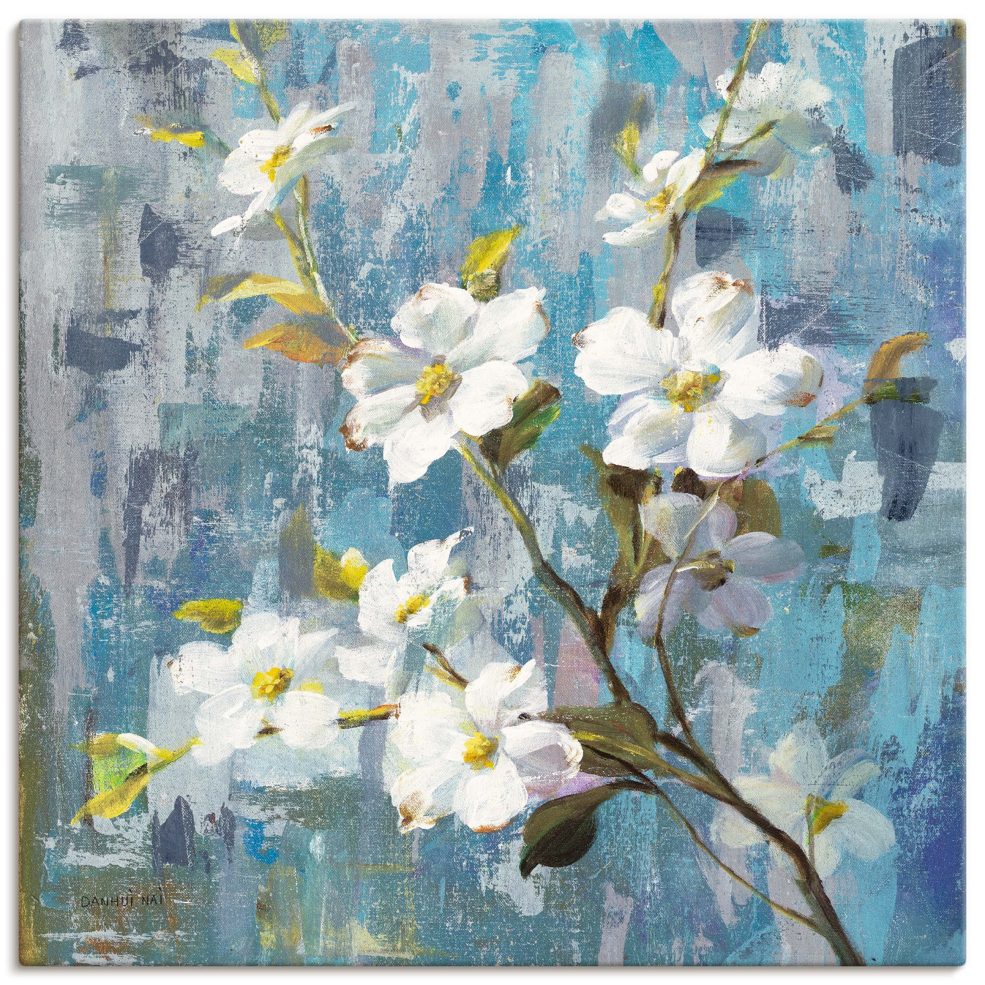 Image of Artland Leinwandbild "Wundervolle Magnolie II" Blumen 1 Stk. tlg. auf Holzrahmen gespannt