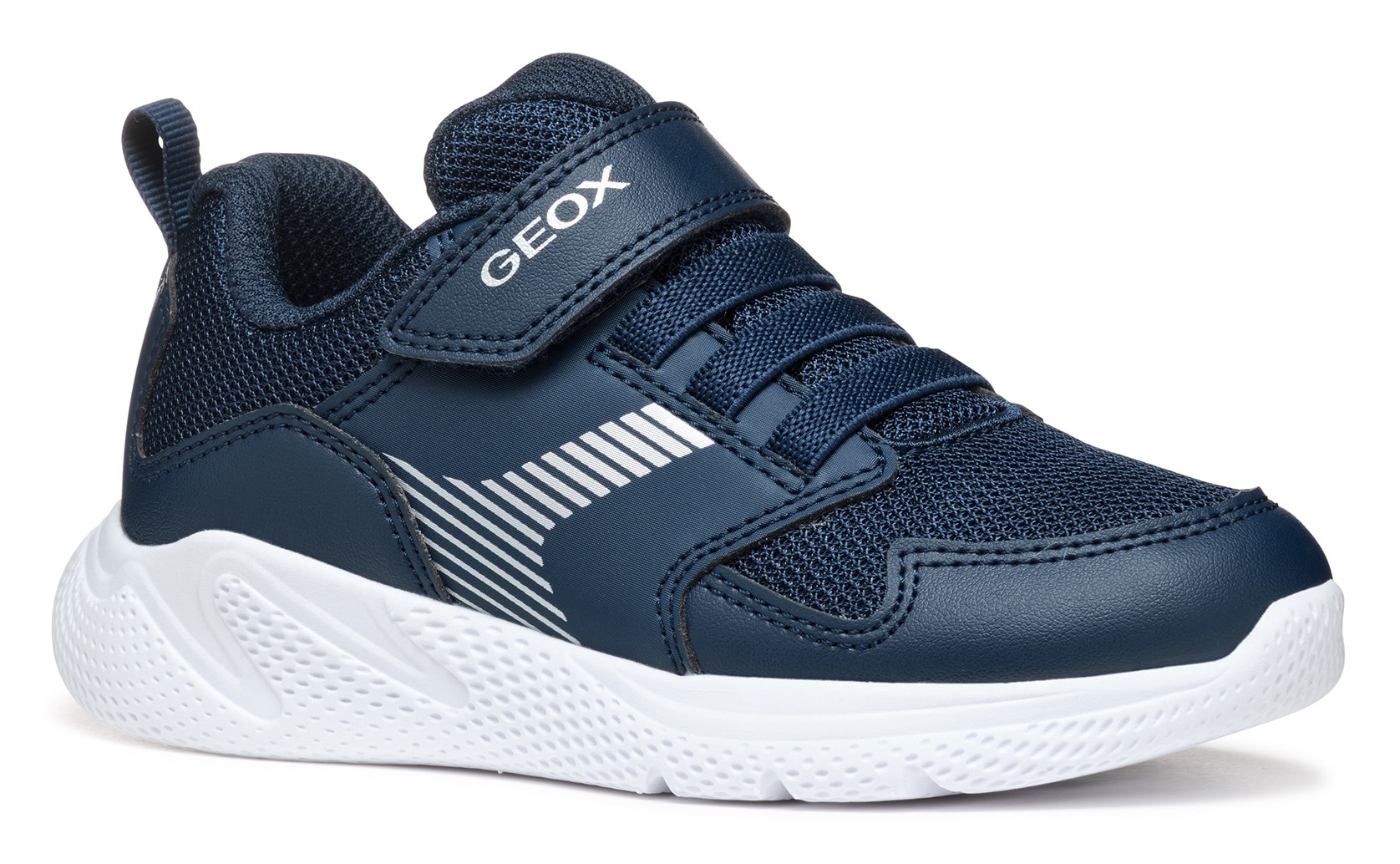 Geox Sneakers »J SPRINTYE BOY«  , Freizeitschuh, Klettschuh mit elastischen Schnürsenkeln