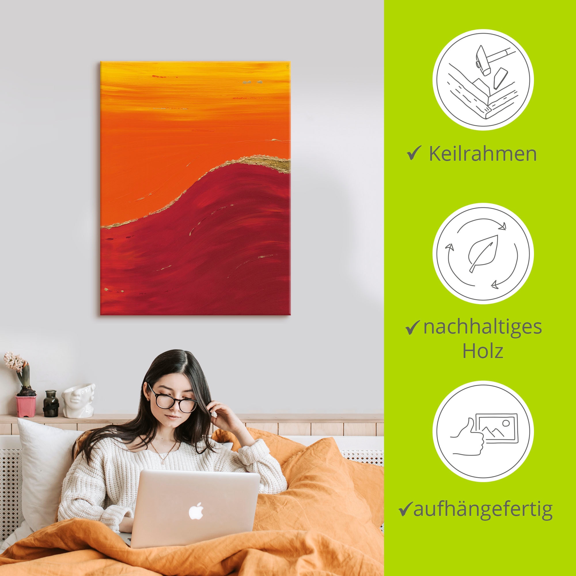 Artland Wandbild »Raum II«, Gegenstandslos, (1 St.), als Leinwandbild, Wandaufkleber in verschied. Grössen