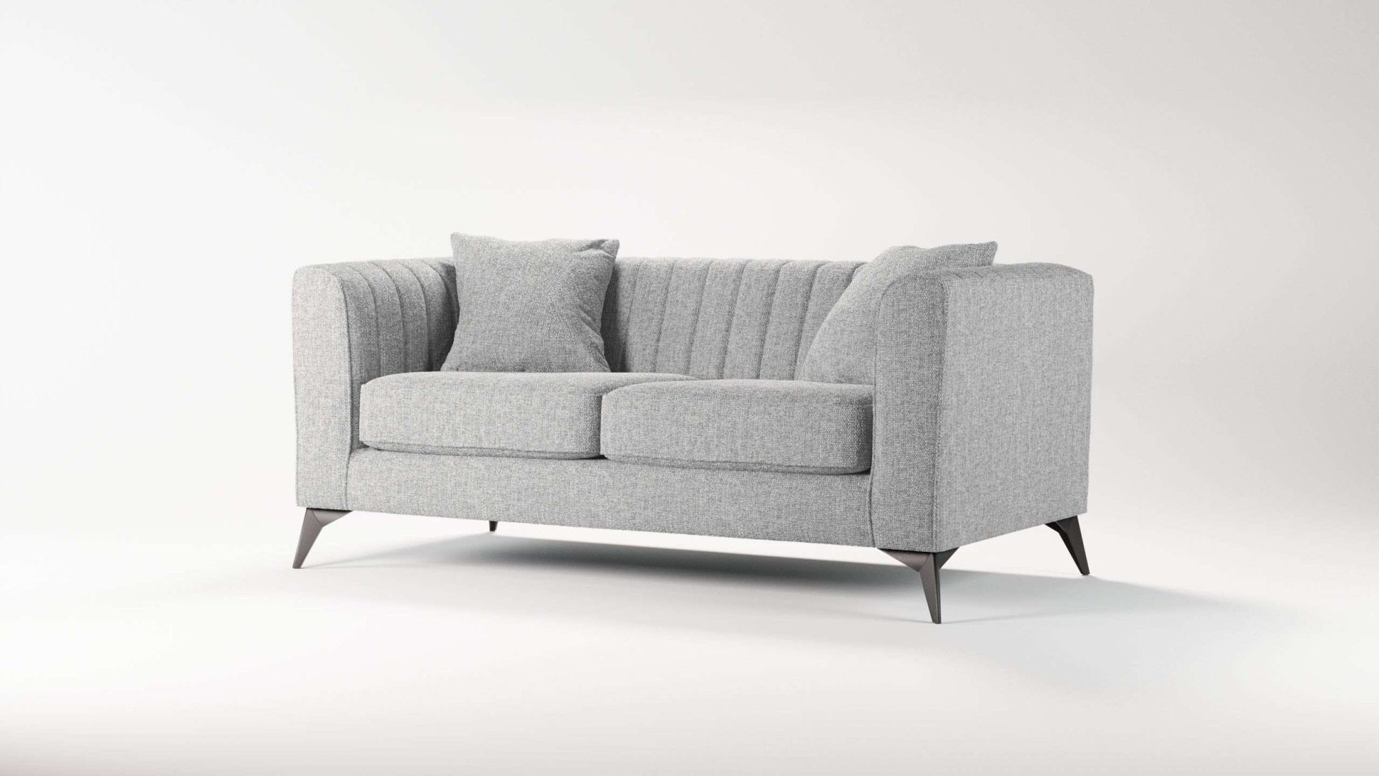 Places of Style 2-Sitzer »MATTHEW elegantes Designsofa, Masse B/T/H: 170/86/74 cm«, Steppung im Rücken, lose Sitzkissen, incl. Zierkissen