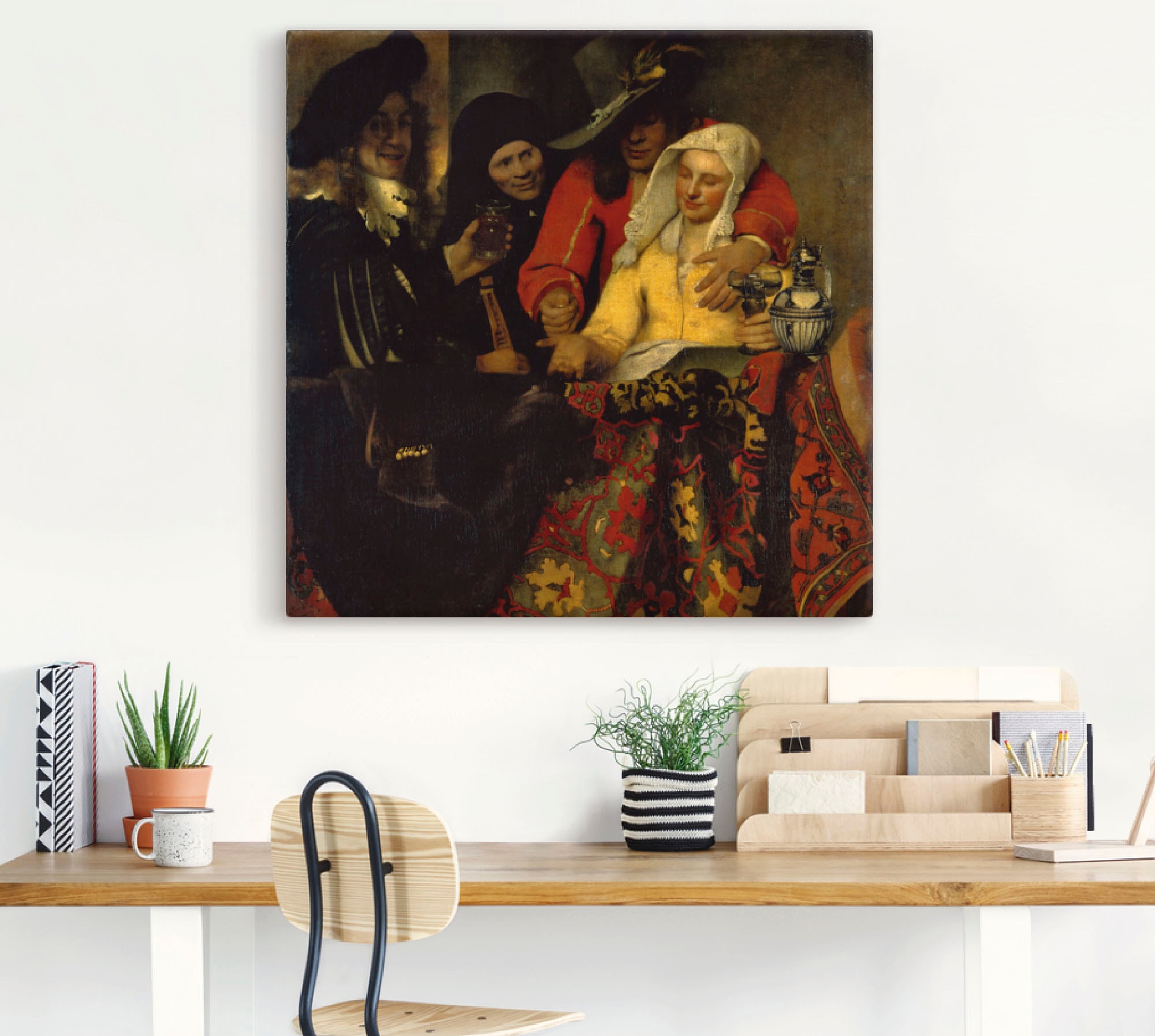 Artland Leinwandbild »Bei der Kupplerin. 1656«, Gruppen & Familien, (1 St.), auf Keilrahmen gespannt
