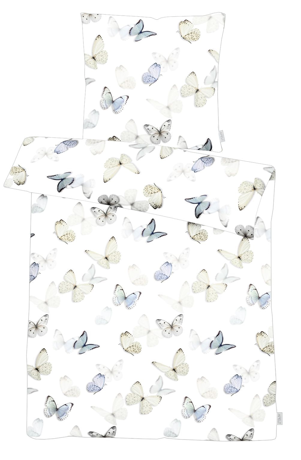 Image of APELT Bettwäsche "Papillon" 2 tlg. Bettwäsche-Set mit Reissverschluss, Baumwoll-Satin, Digitaldruck