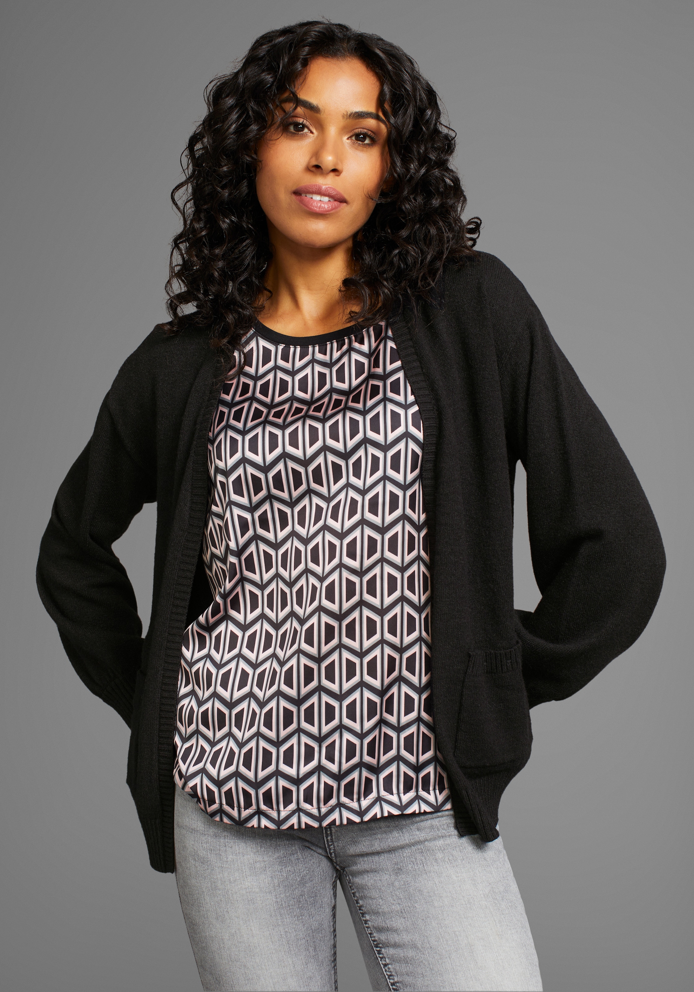 Image of Laura Scott Strickjacke softer Übergangsstrick in lässiger, offener Form