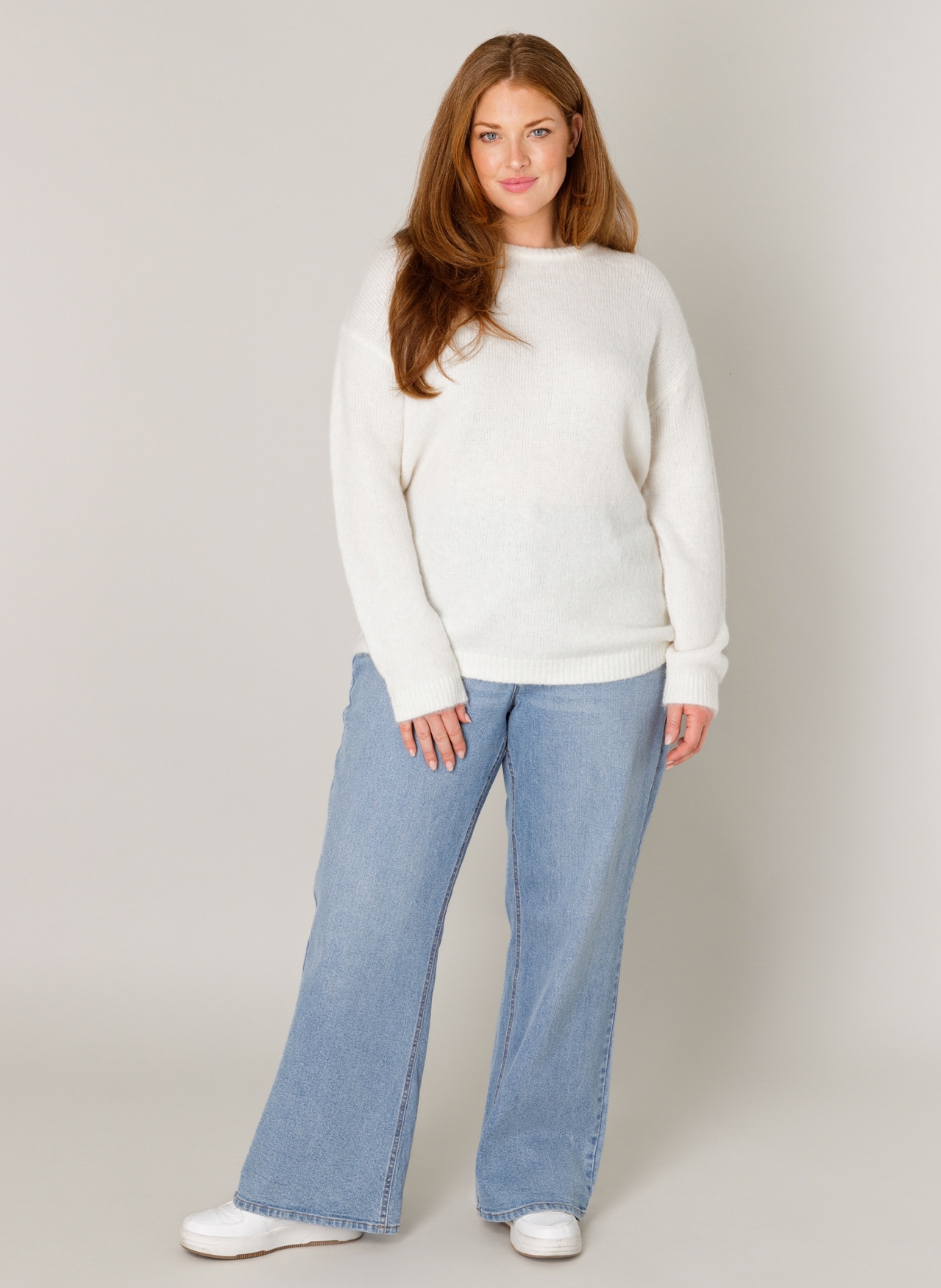 Base Level Curvy Strickpullover »Yanara«, mit Wolle