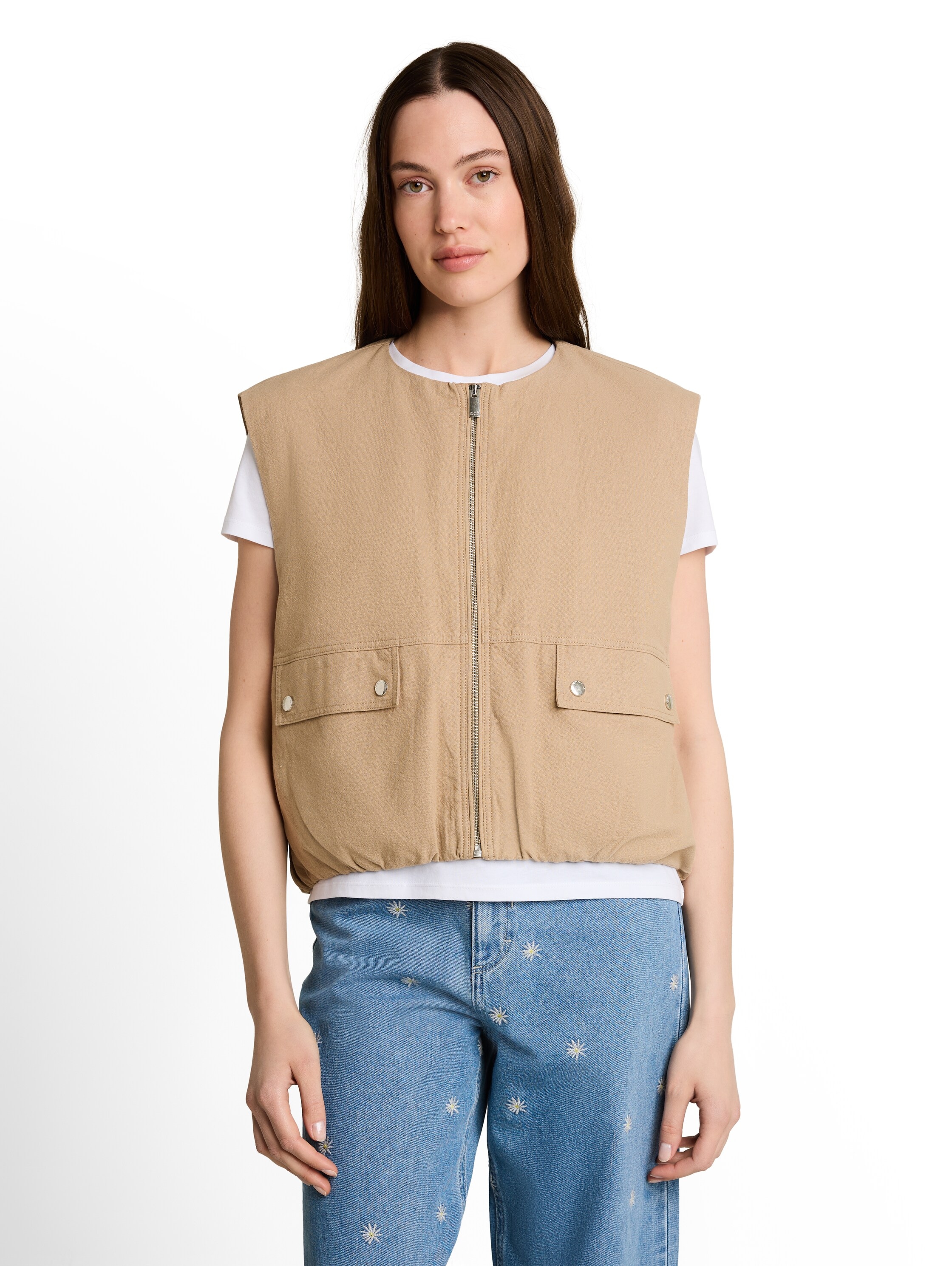 Image of TOM TAILOR Denim Kurzweste mit Reissverschluss