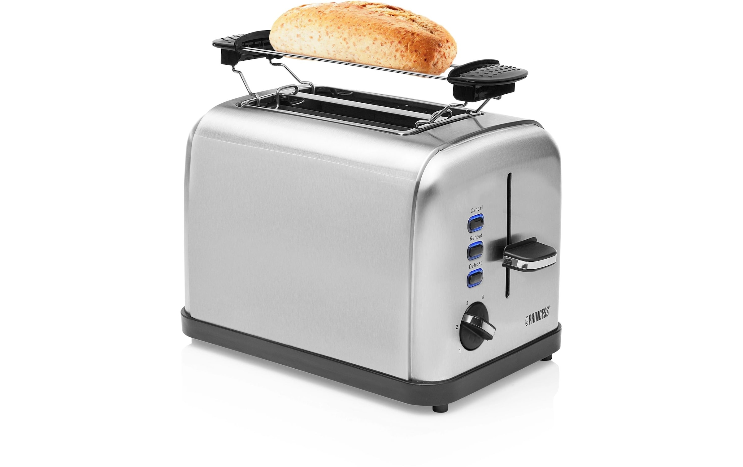 PRINCESS Toaster »Style 2 Silber«, 2 kurze Schlitze, für 2 Scheiben, 850 W